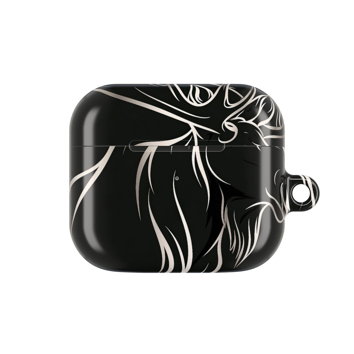 Nordic Moose Contour · Hard Case for AirPods & AirPods Pro · Black
