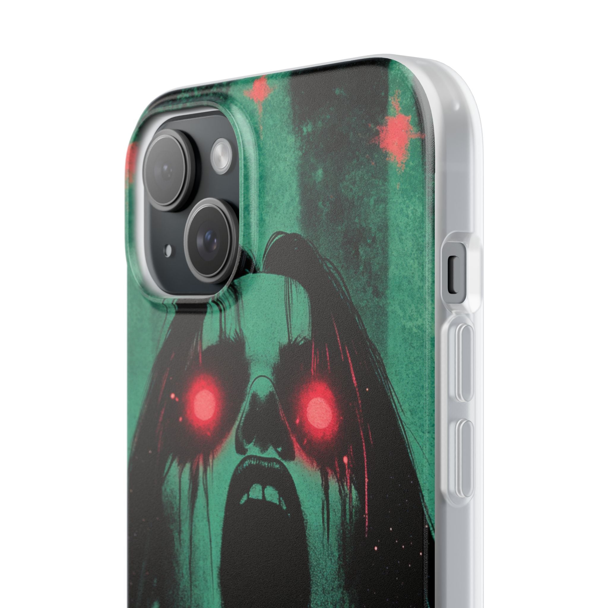 Crimson Emerald Scream · Soft Phone Case for iPhone