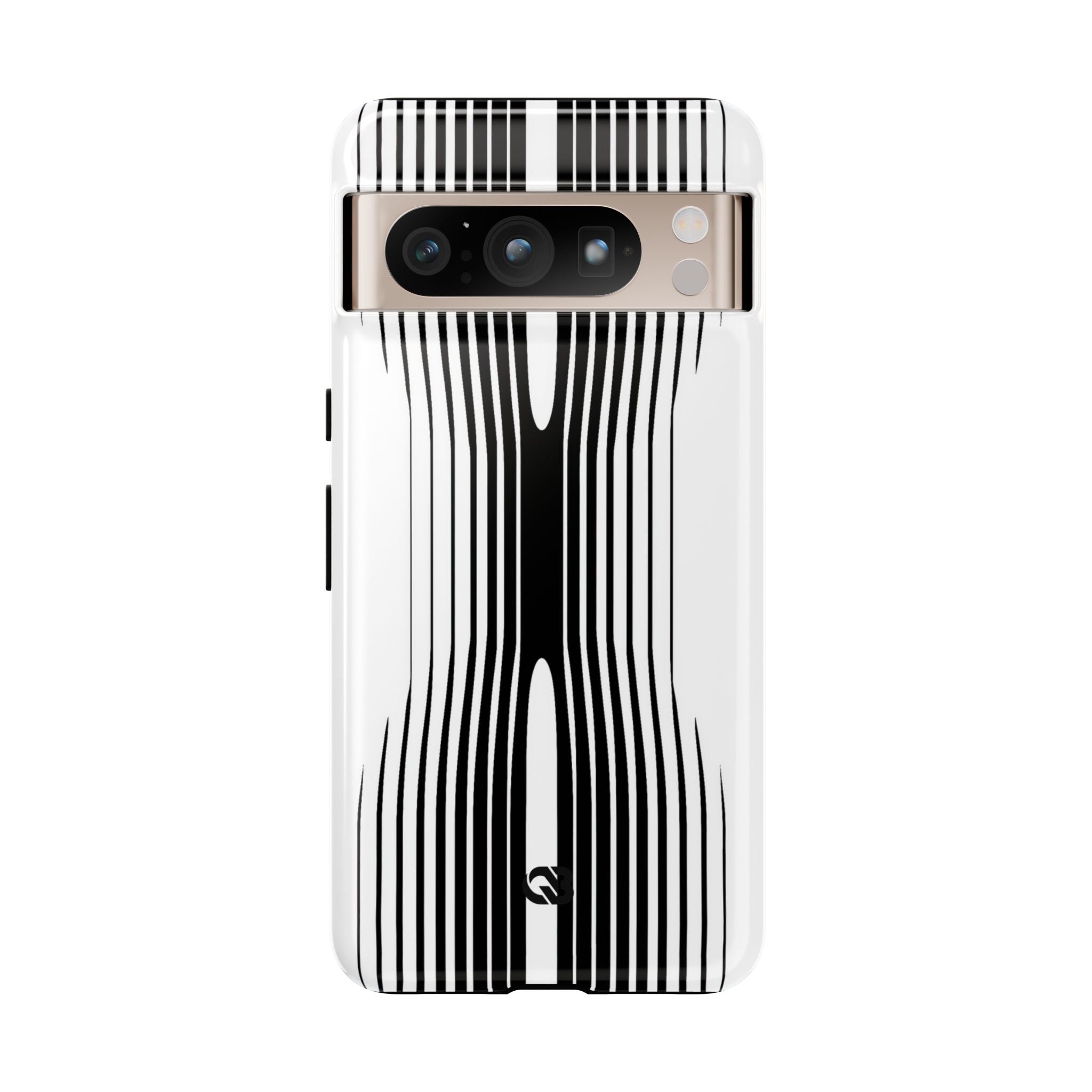 White Tough Phone Case for Google Pixel - Kinetic Mono Distortion