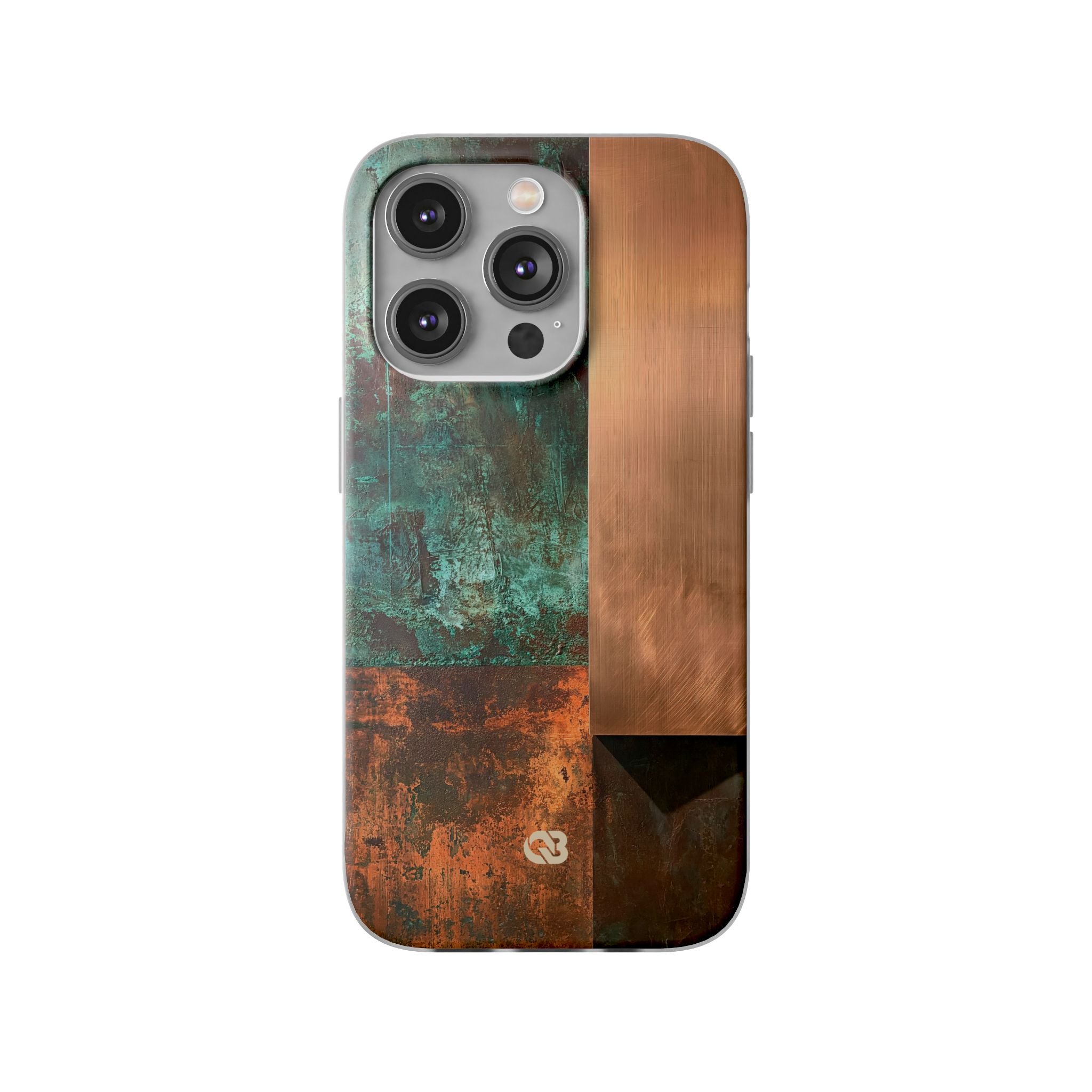 Teal Lite Phone Case for iPhone - Verdigris Copper Slab