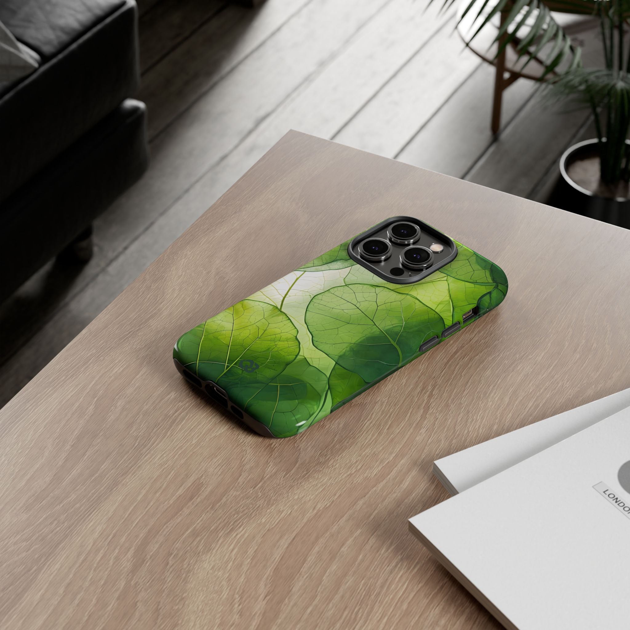 Emerald Leaf Veins · Tough Phone Case for iPhone
