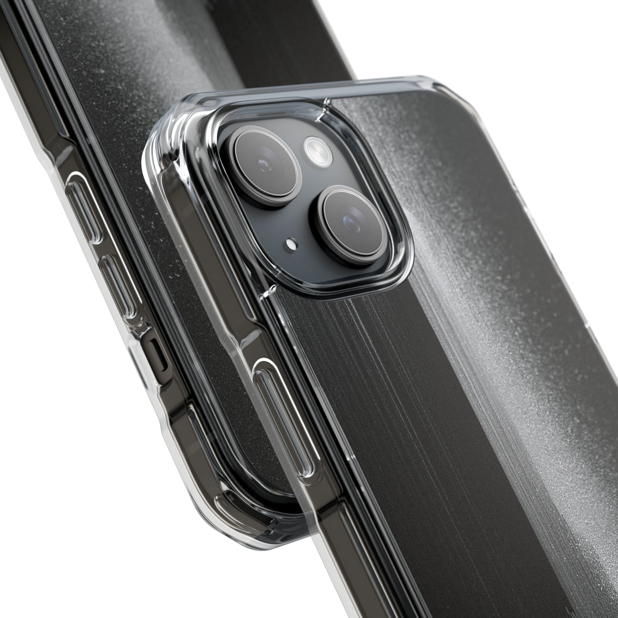 Black Impact MagSafe Phone Case for iPhone - Brutalist Pixel Monolith
