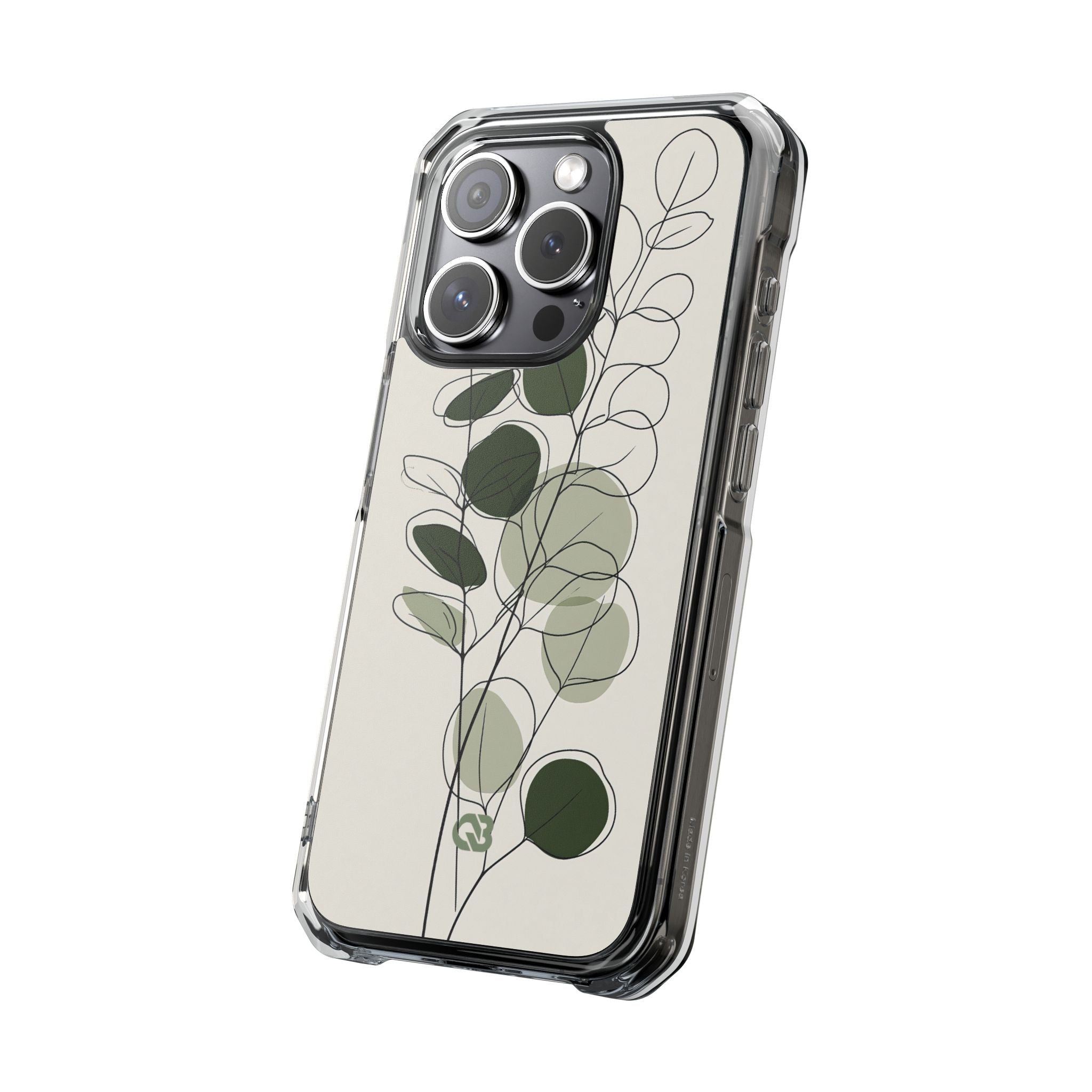 Green Impact MagSafe Phone Case for iPhone - Muted Eucalyptus Sketch