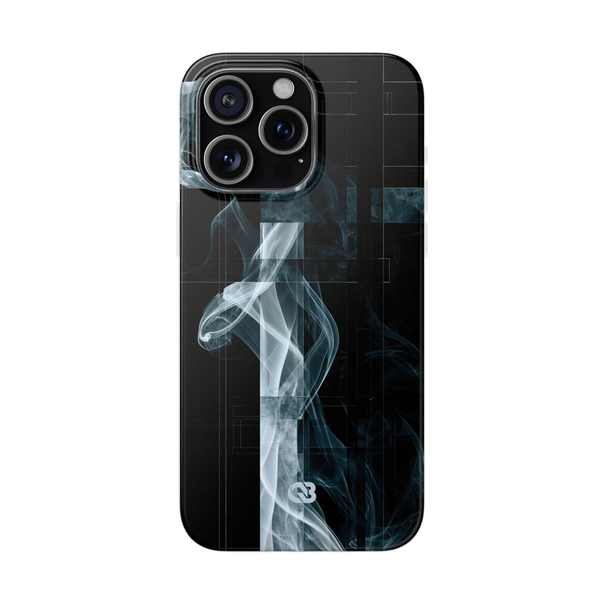 Black Lite Phone Case for iPhone - Arctic Vapor Grid