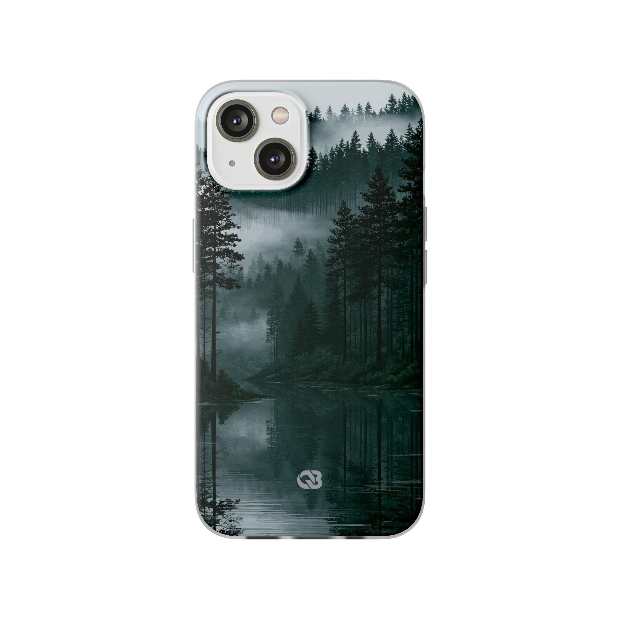Green Lite Phone Case for iPhone - Misty Evergreen Mirror