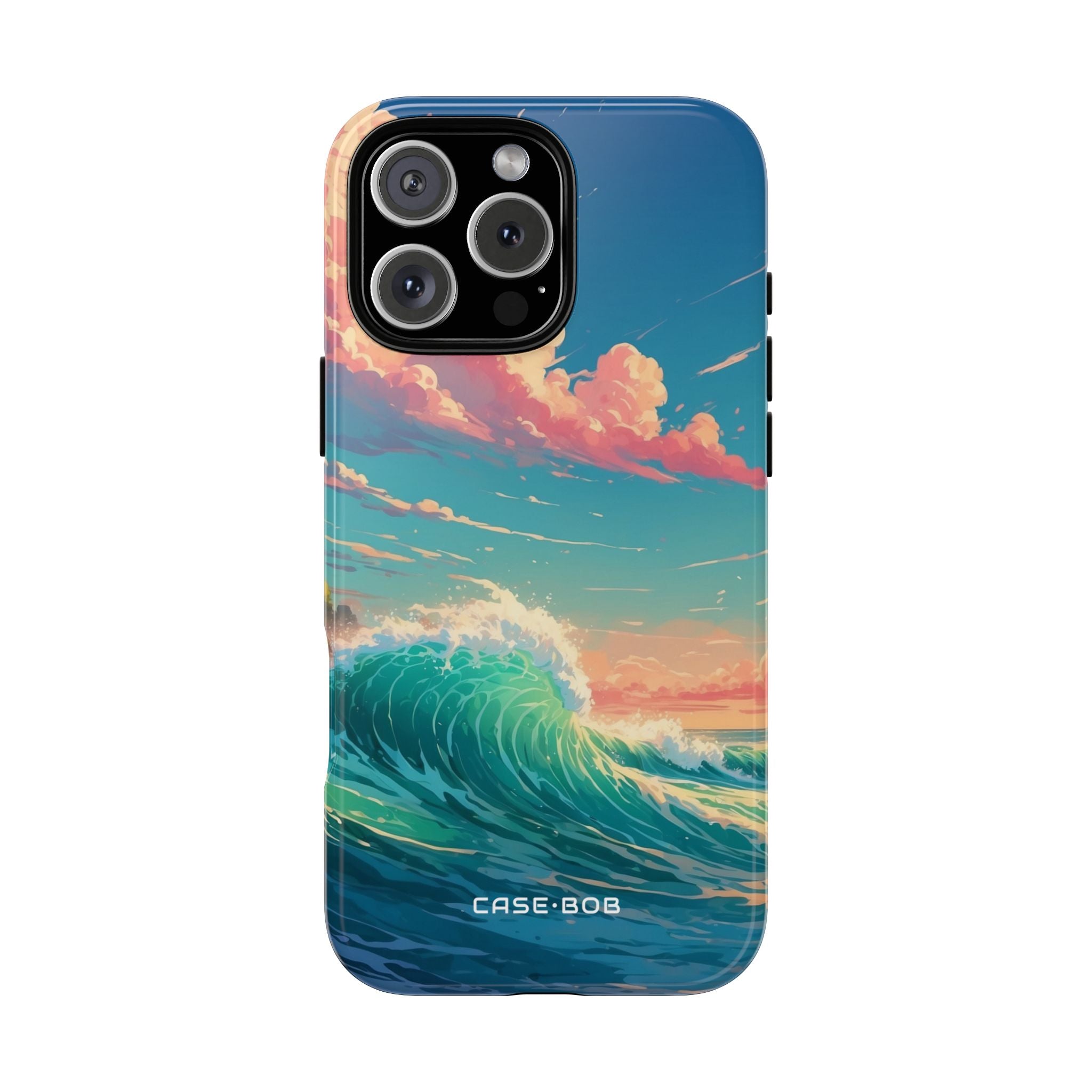 Turquoise Curl iPhone 16 Pro Max Case - Tough