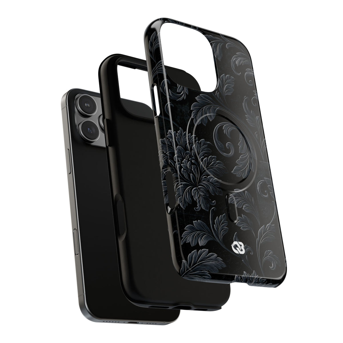 Obsidian Damask · Tough 2.0 Magnetic Phone Case for iPhone · Black