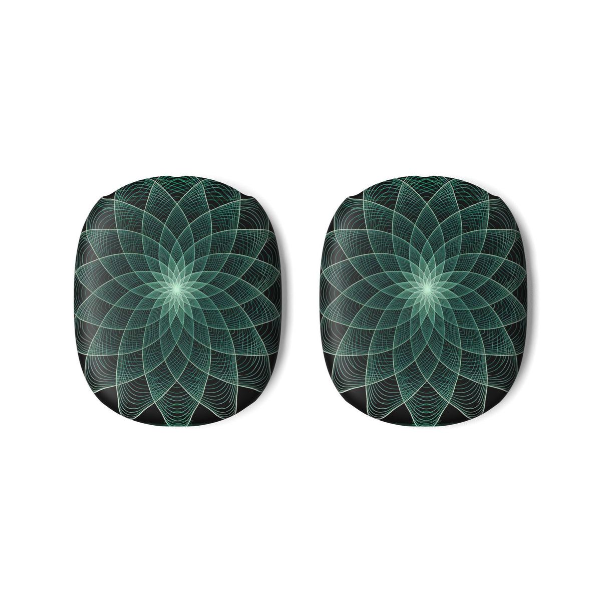 Verdant Harmonic Bloom · Hard Case for AirPods Max · Black