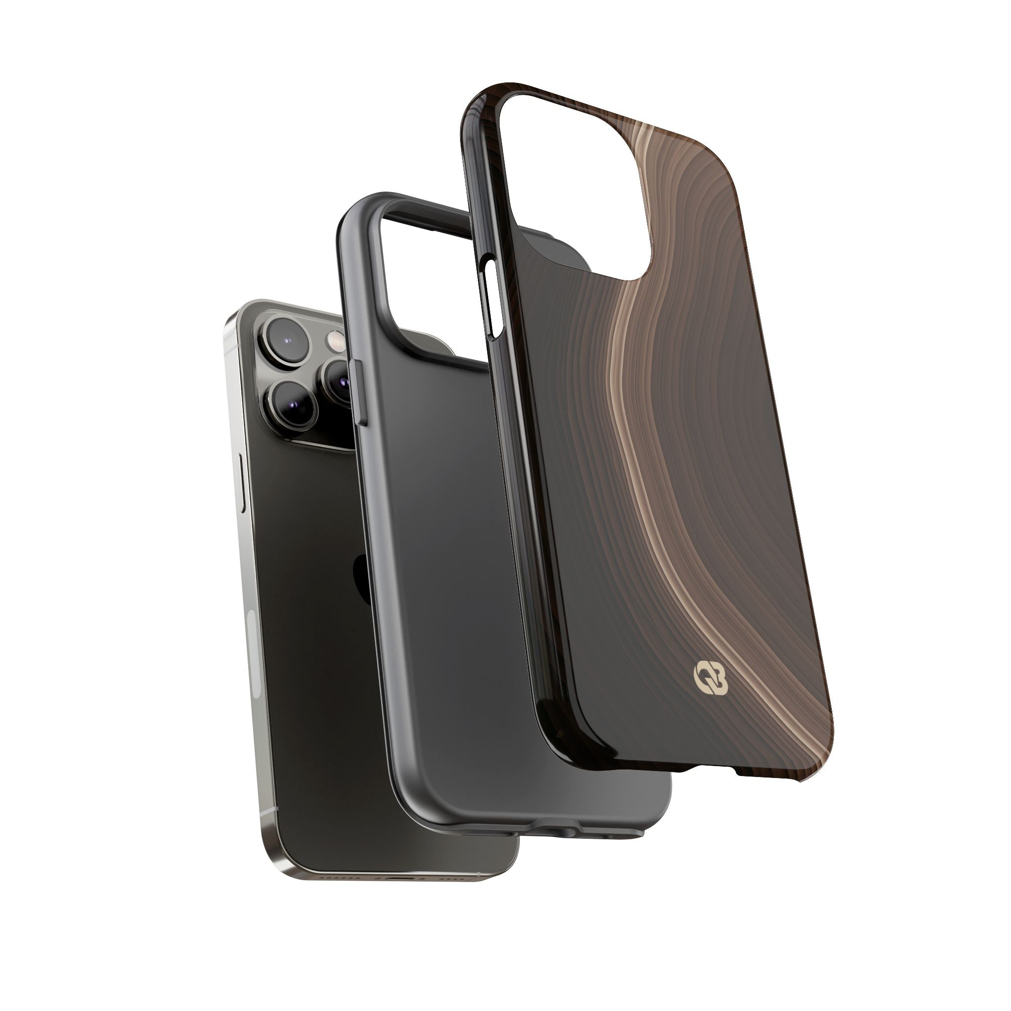 Brown Tough Phone Case for iPhone - Bronzed Canyon Relief