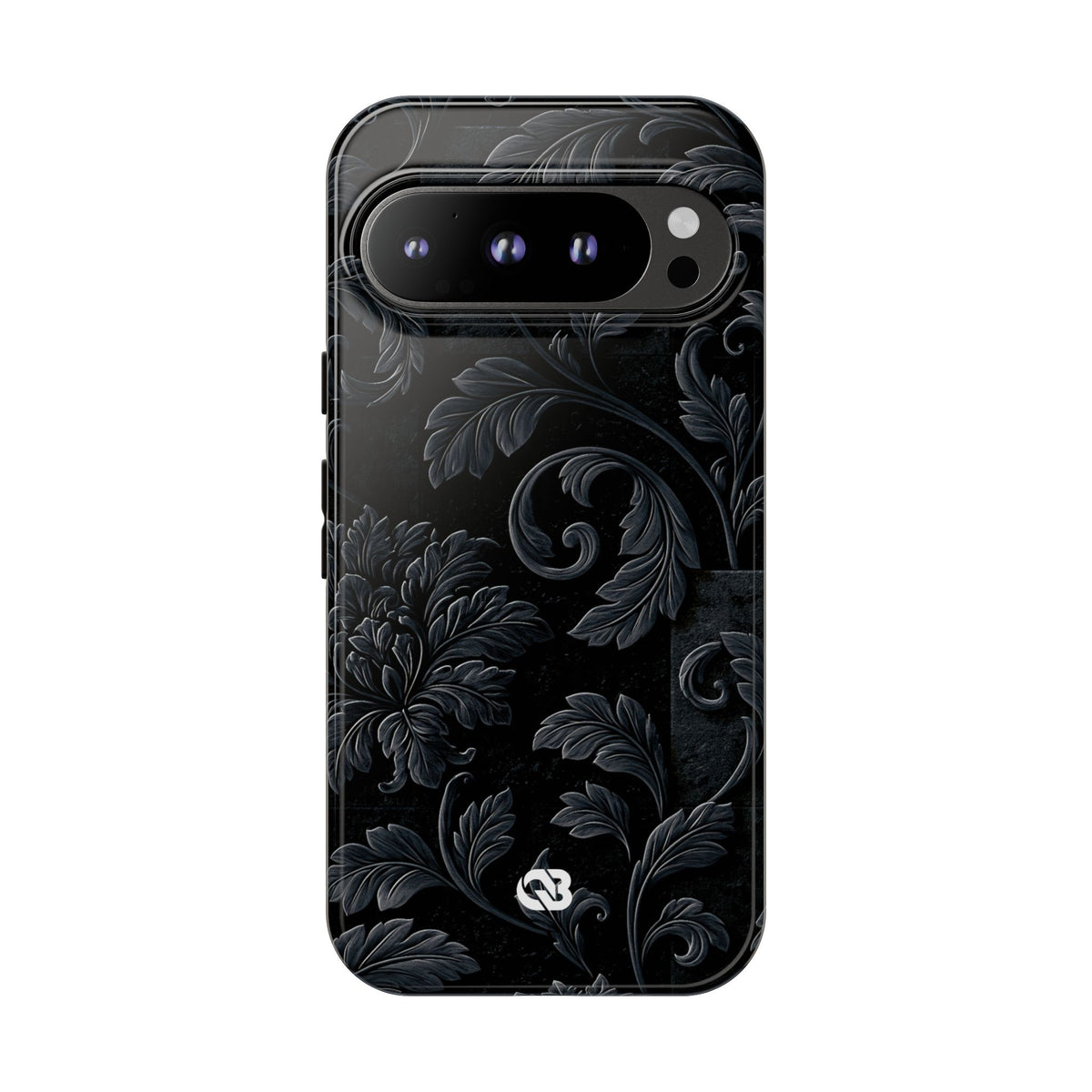 Obsidian Damask · Tough Phone Case for Pixel · Black