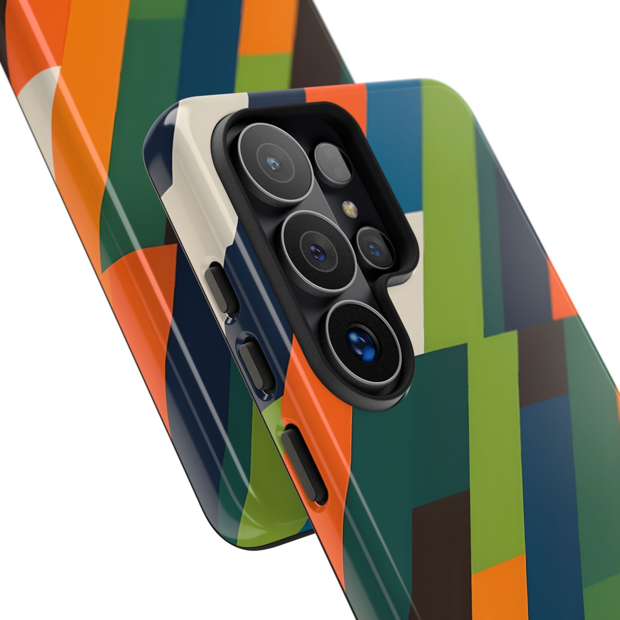 Angled Retro Mosaic · Tough Handyhülle für Samsung