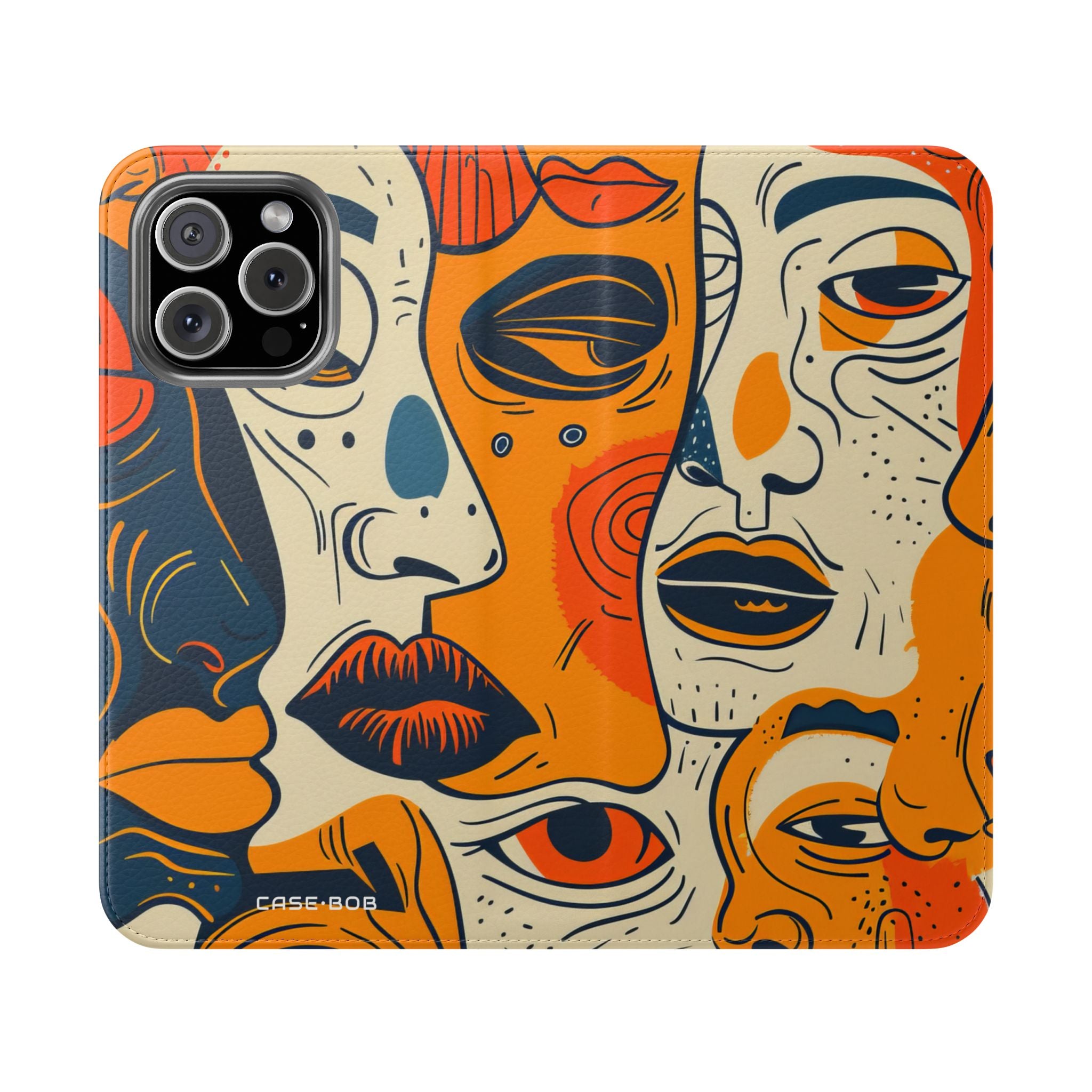 Overlapping Faces - iPhone 16 Max Case - Wallet