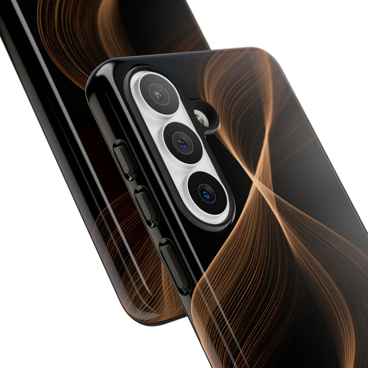 Amber Contour Flow · Tough Phone Case for Samsung · Black