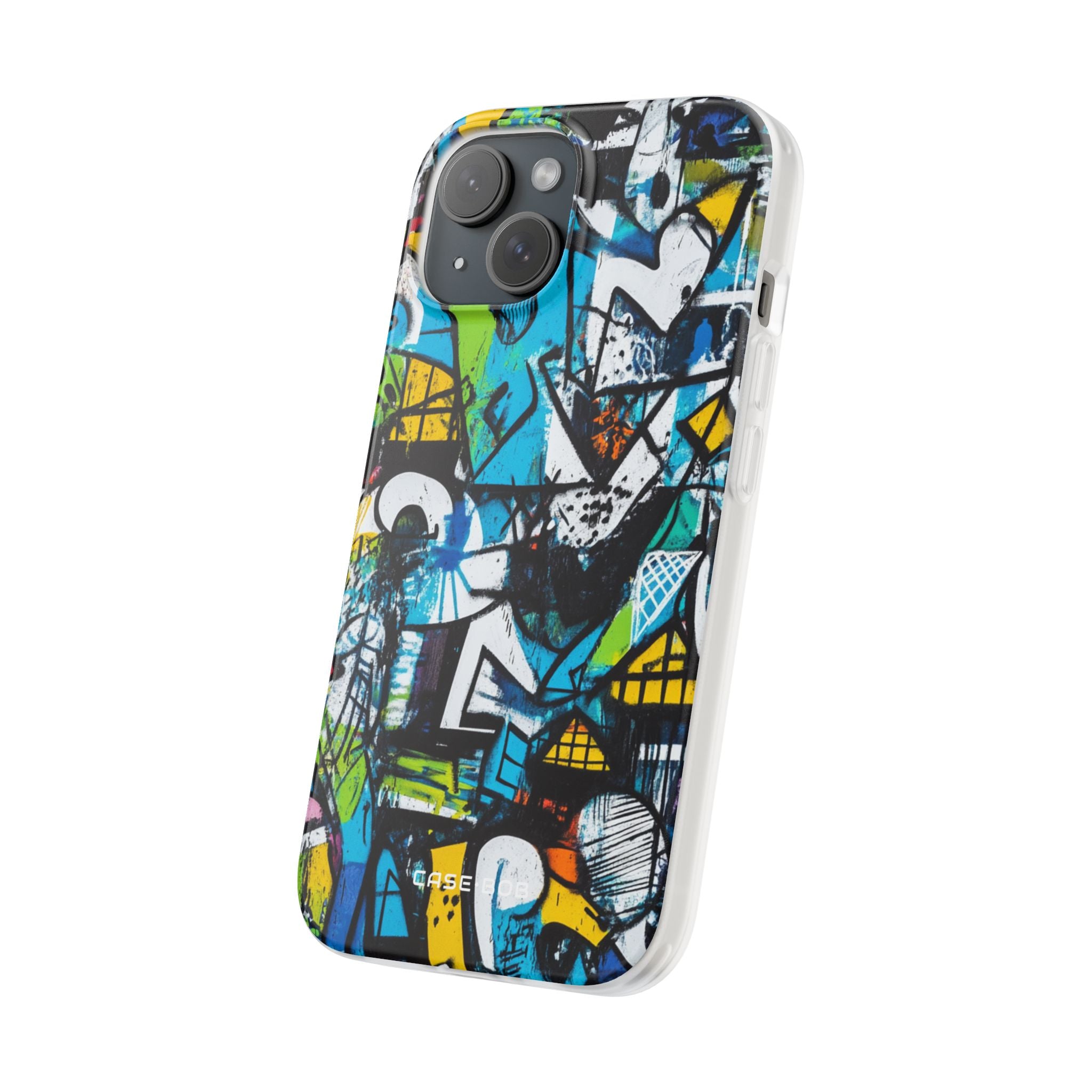 Weißes Ripple Drift iPhone 15 Case - Soft