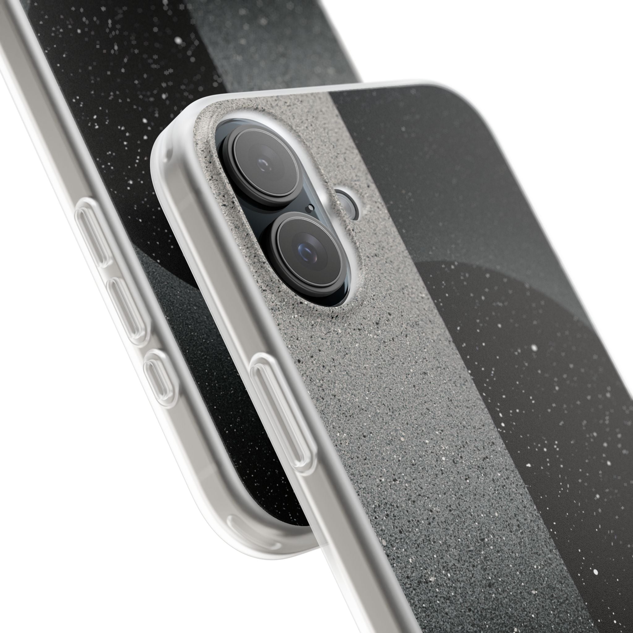 Black Lite Phone Case for iPhone - Lunar Static Orbit