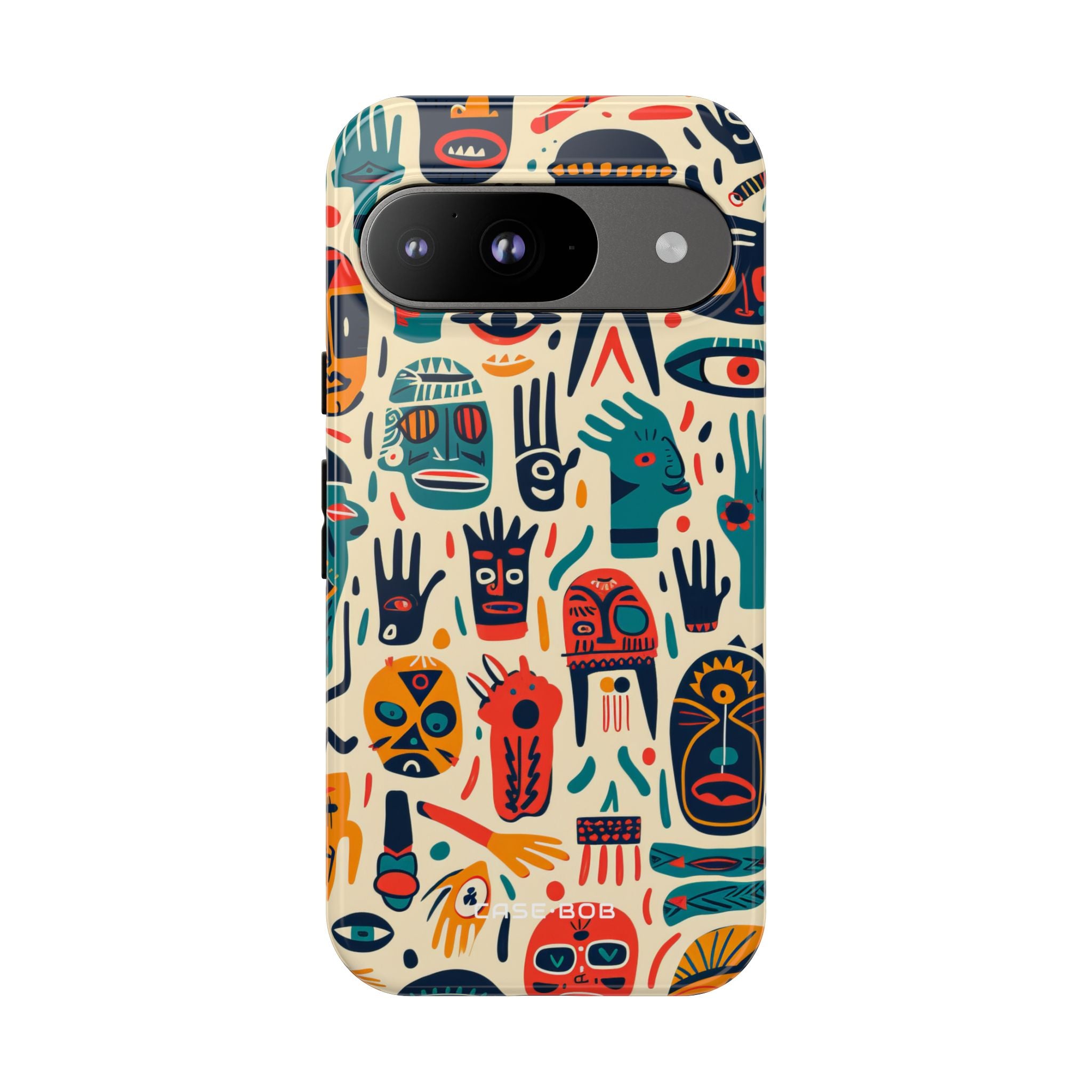 Lebendige Gesichter Google Pixel 9 Case - Tough