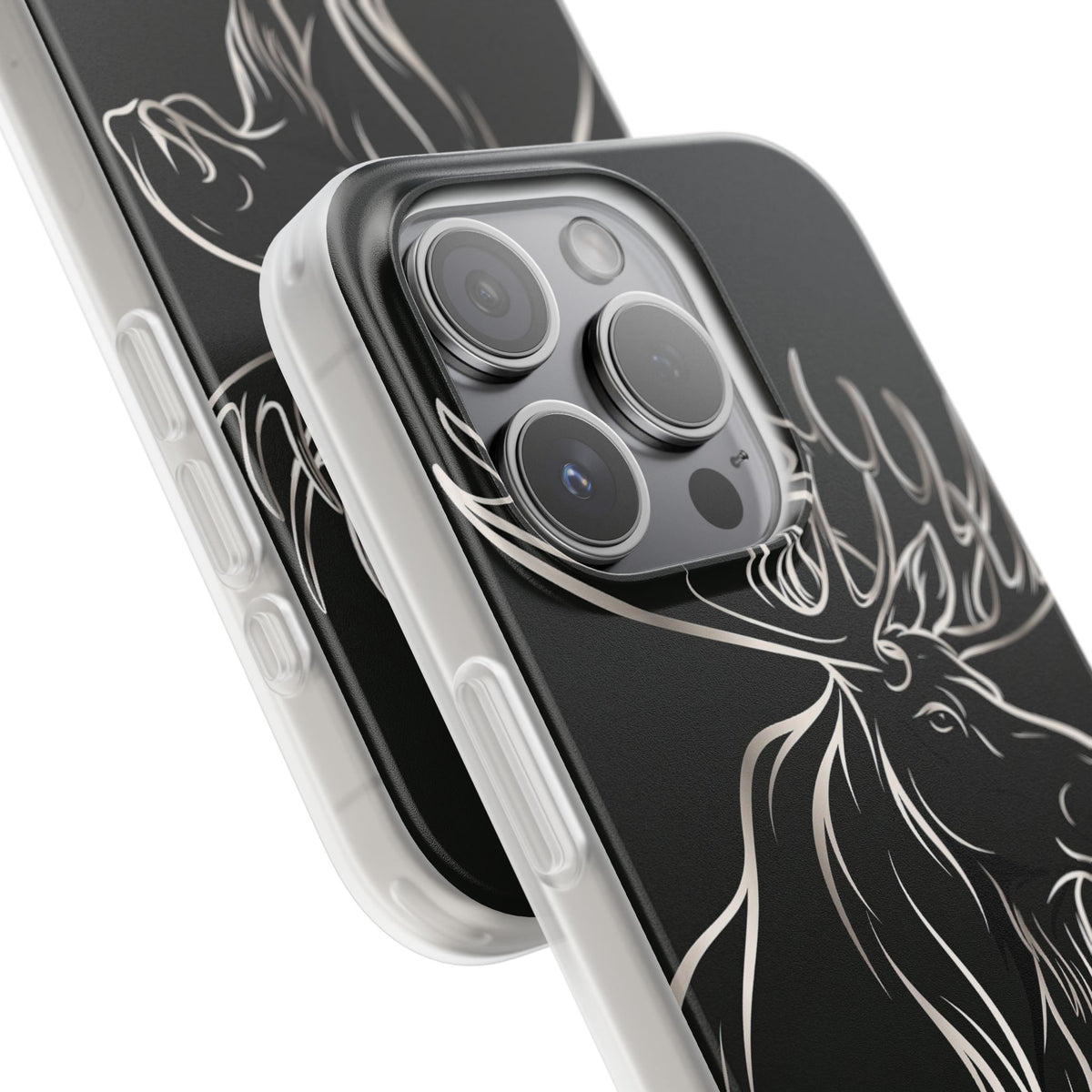 Nordic Moose Contour · Lite Phone Case for iPhone · Black