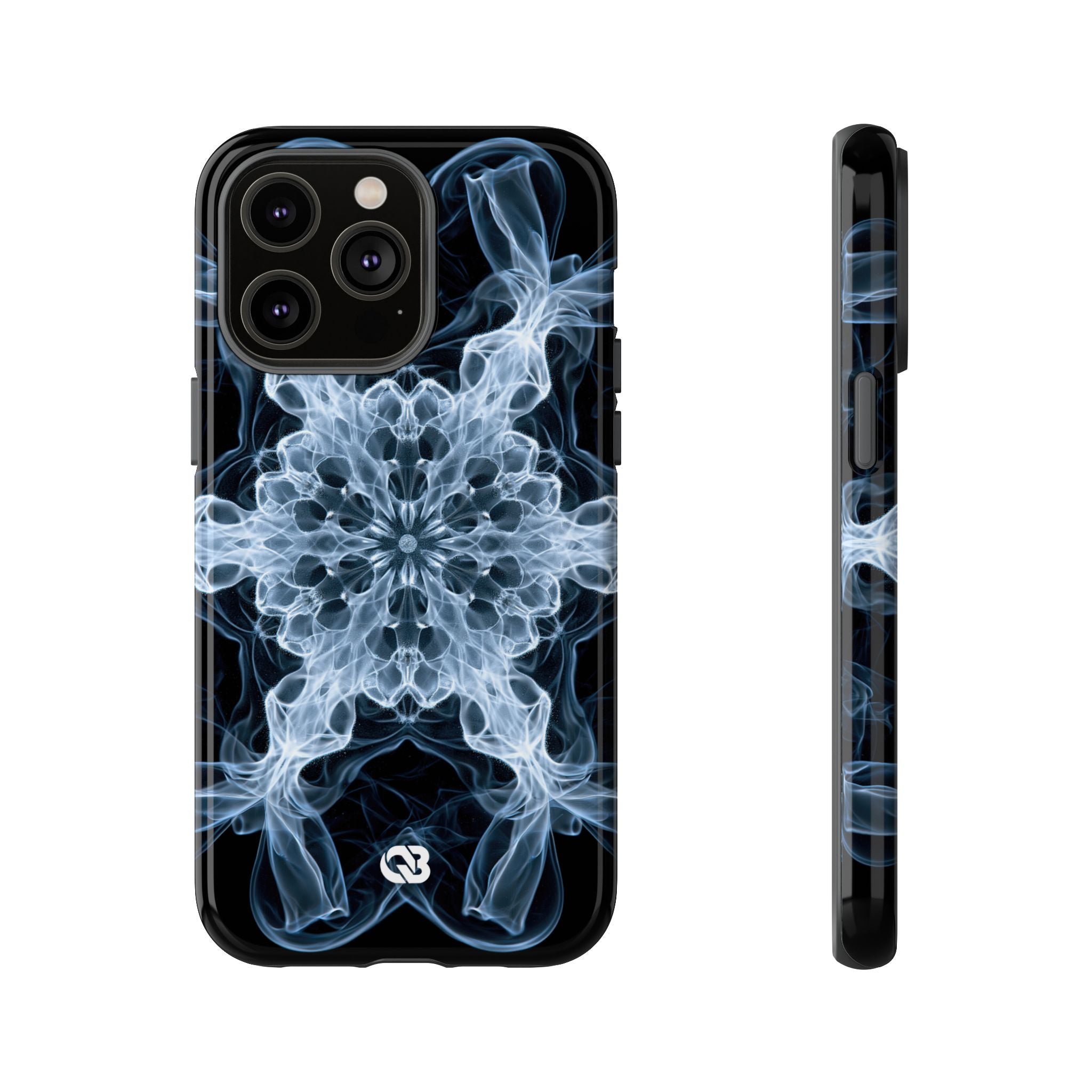 Blue Tough Phone Case for iPhone - Glacial Smoke Crown