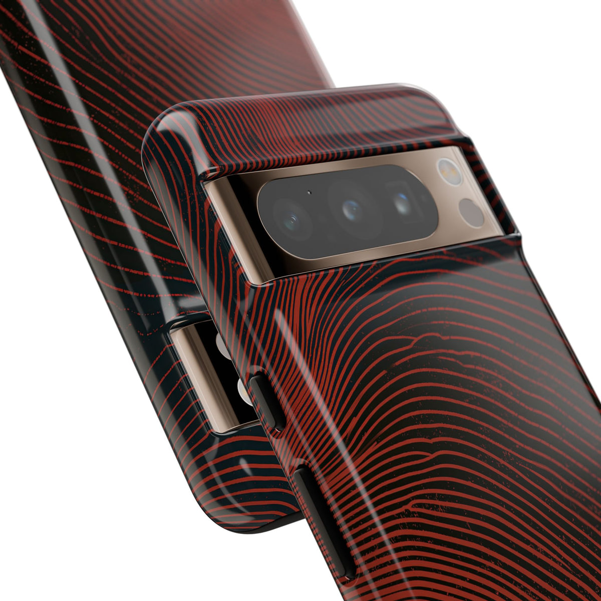 Red Tough Phone Case for Google Pixel - Terracotta Nerve Map