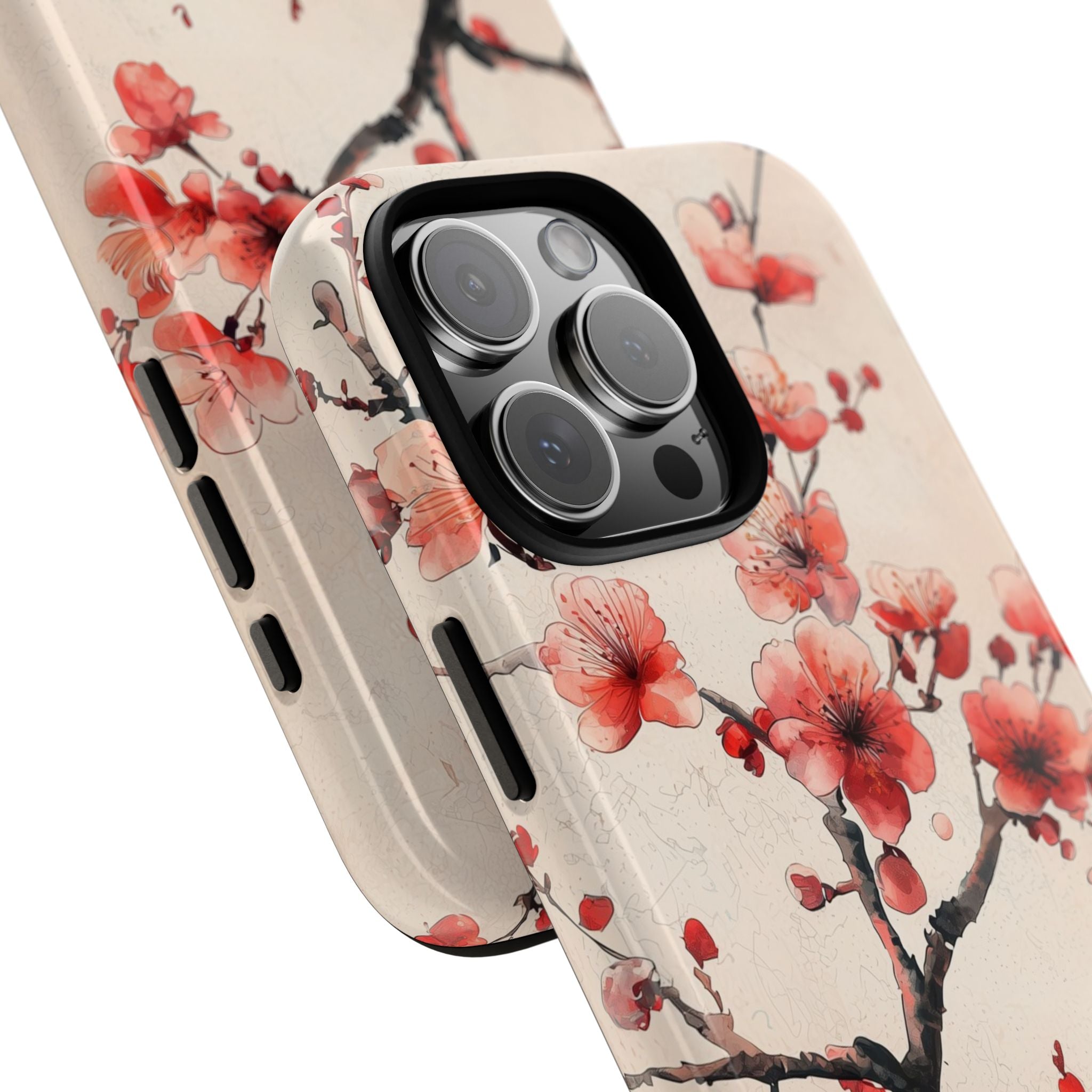 Crimson Silk Flora · Tough Handyhülle für iPhone