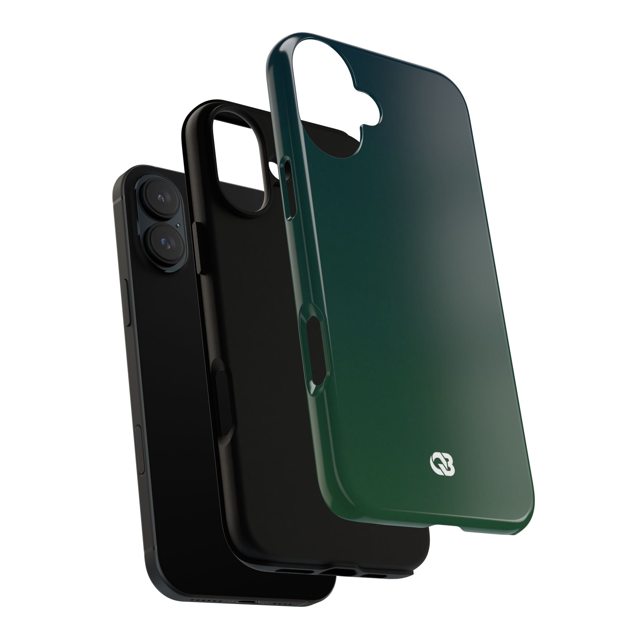 Green Tough Phone Case for iPhone - Midnight Pine Horizon