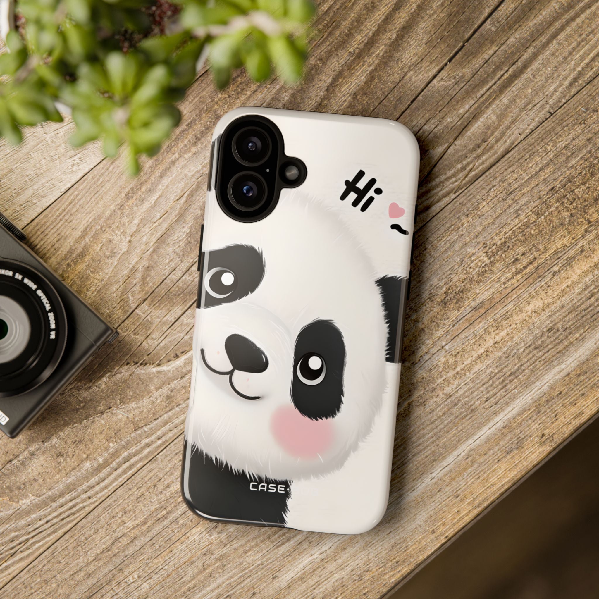 Peeking Panda Charm iPhone 16 Plus Case - Tough