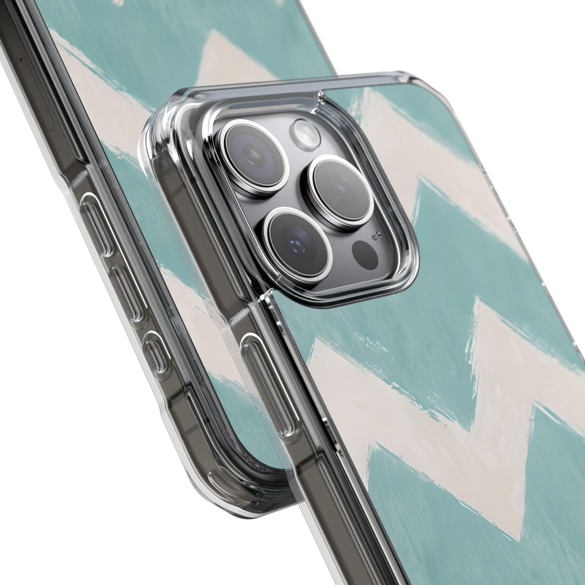 Teal Painted Chevron · Custodia Impact per iPhone · Magsafe