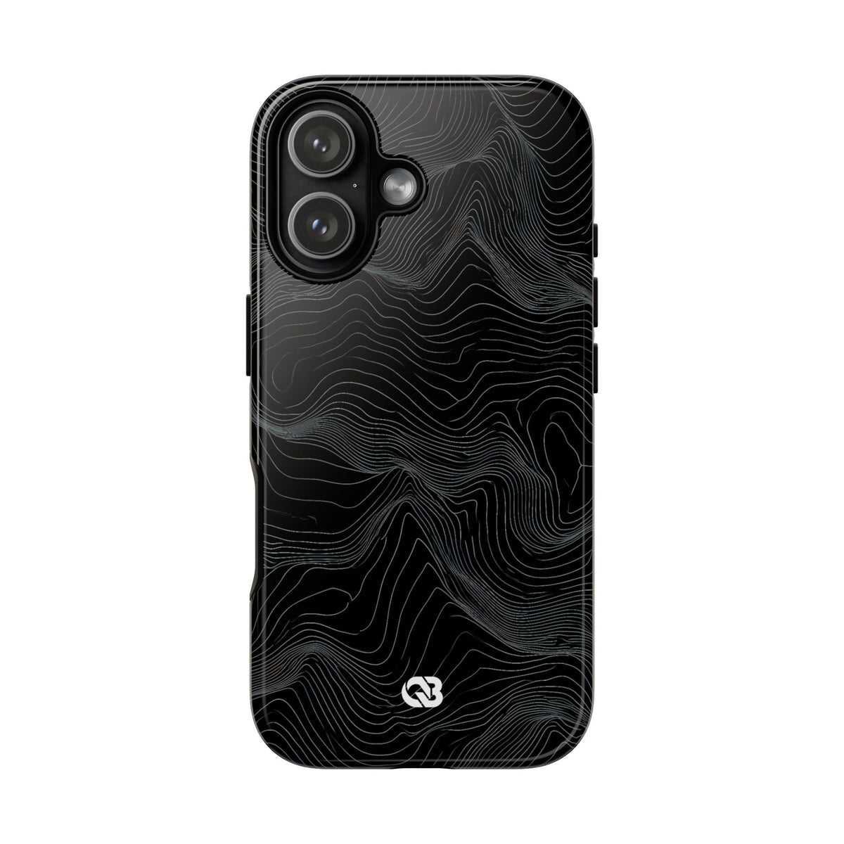 Obsidian Contour Elevation · Tough Phone Case for iPhone · Black