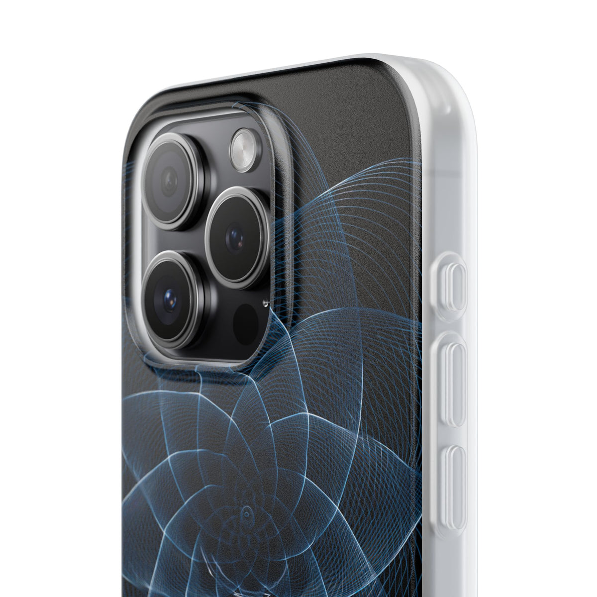 Blue Lite Phone Case for iPhone - Cobalt Geometric Bloom