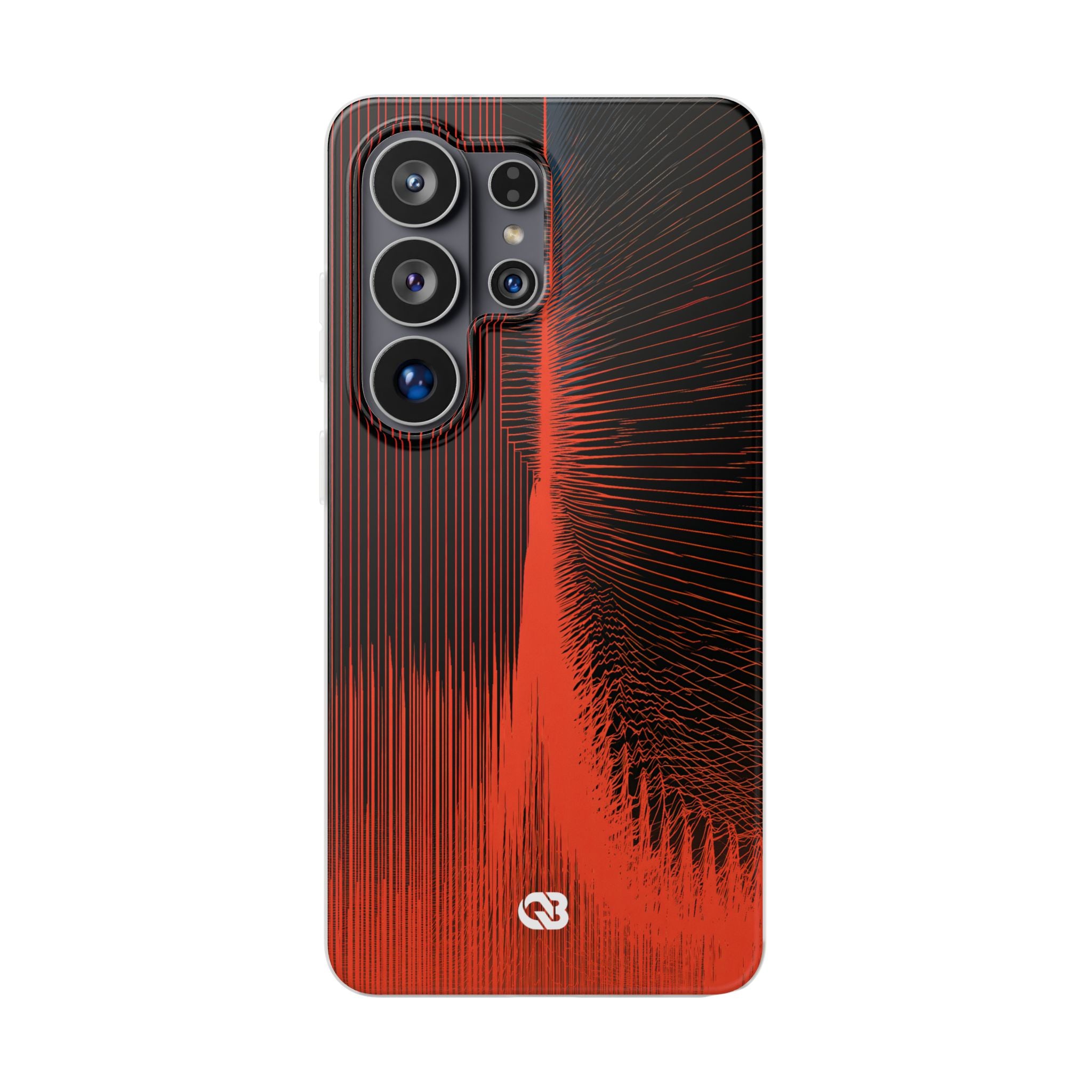 Red Lite Phone Case for Samsung - Crimson Frequency Pulse