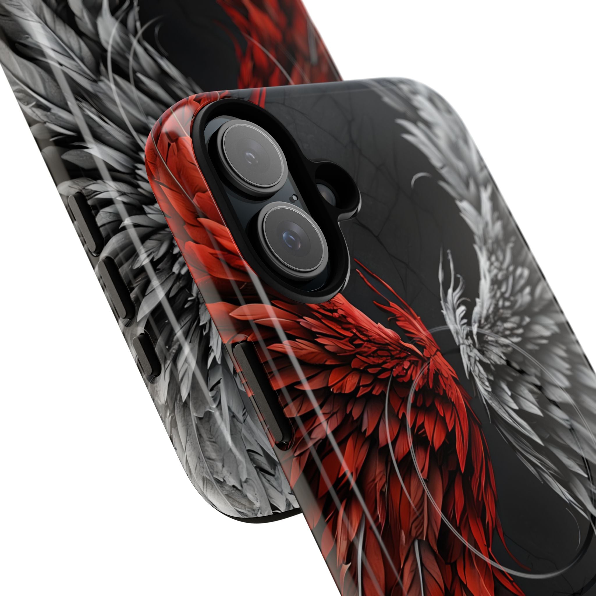 Crimson White Wings iPhone 16 Plus Hoesje - Tough+