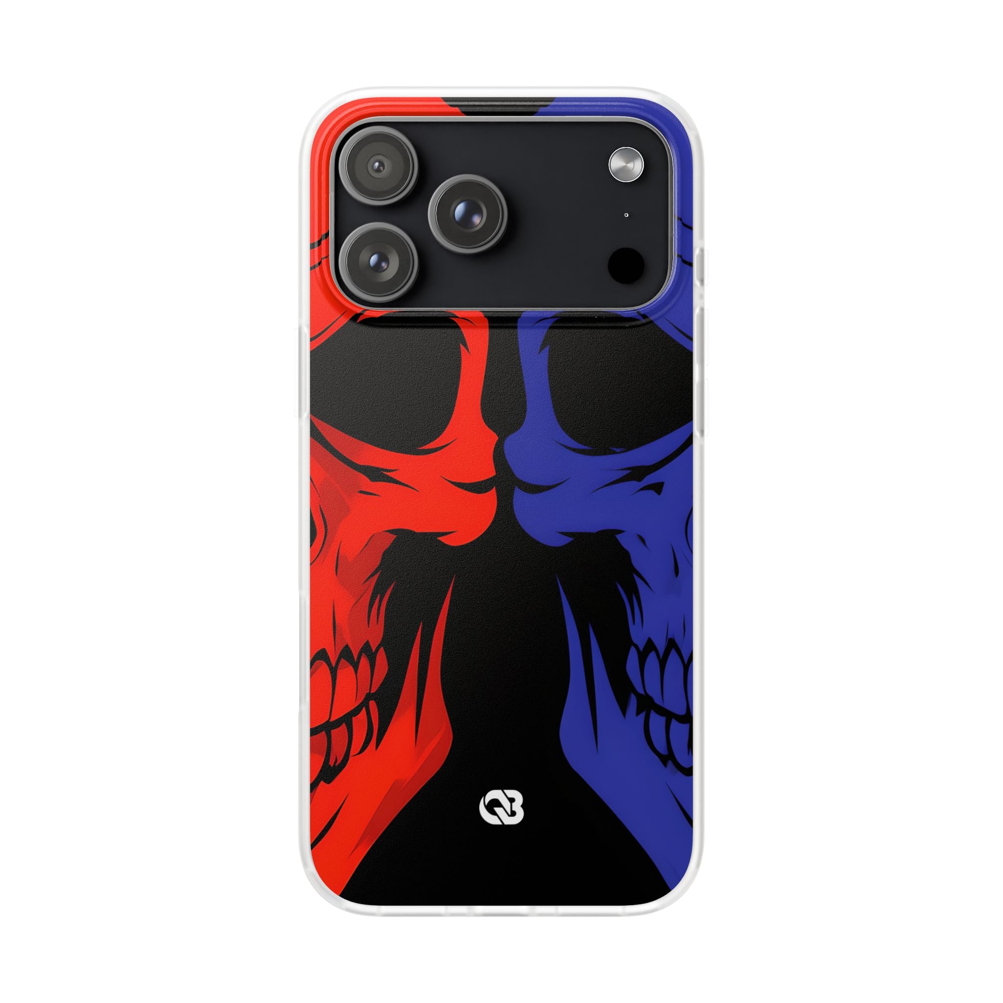 Crimson Cobalt Skulls · Soft Phone Case for iPhone