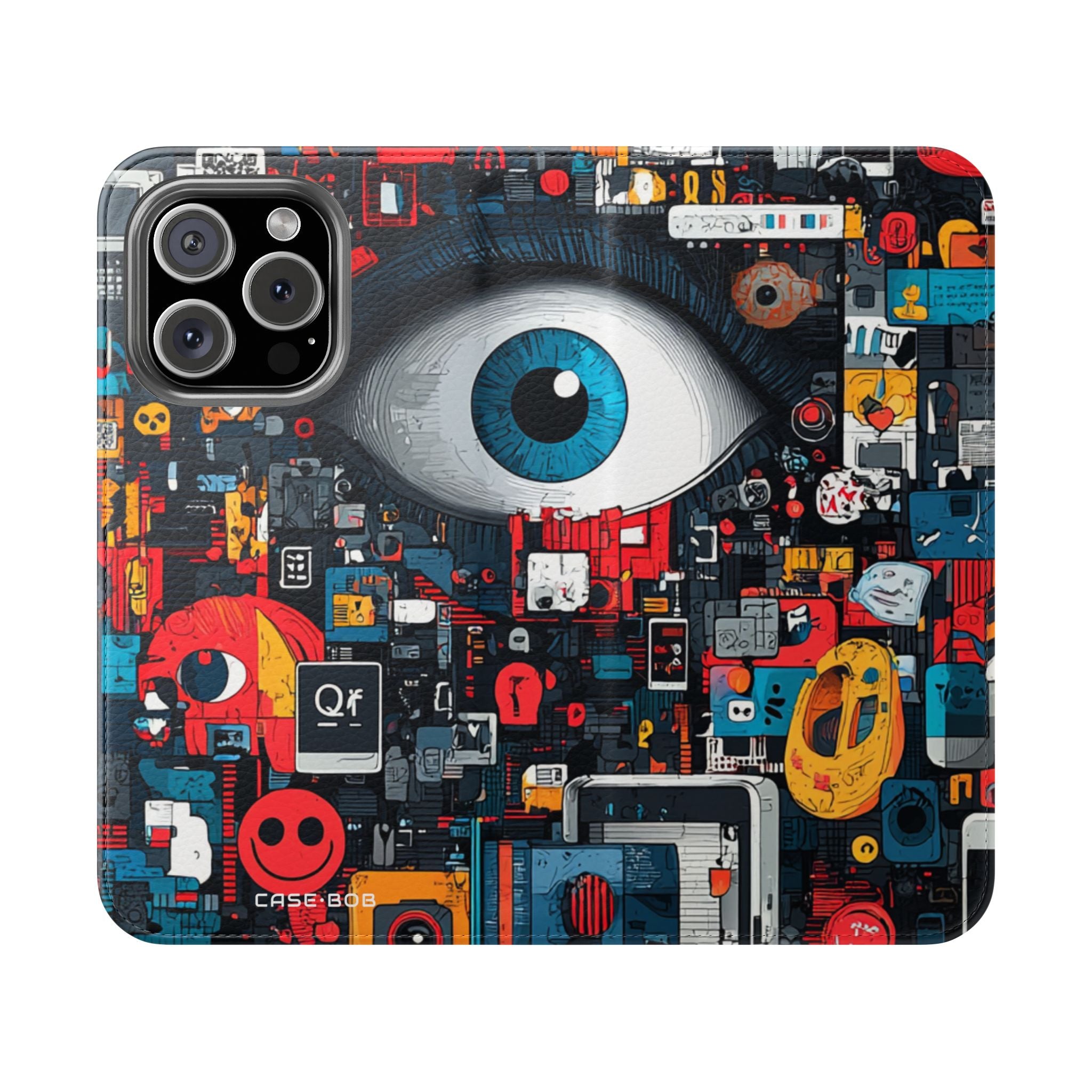 Blue Gaze Mosaic - iPhone 16 Pro Case - Wallet