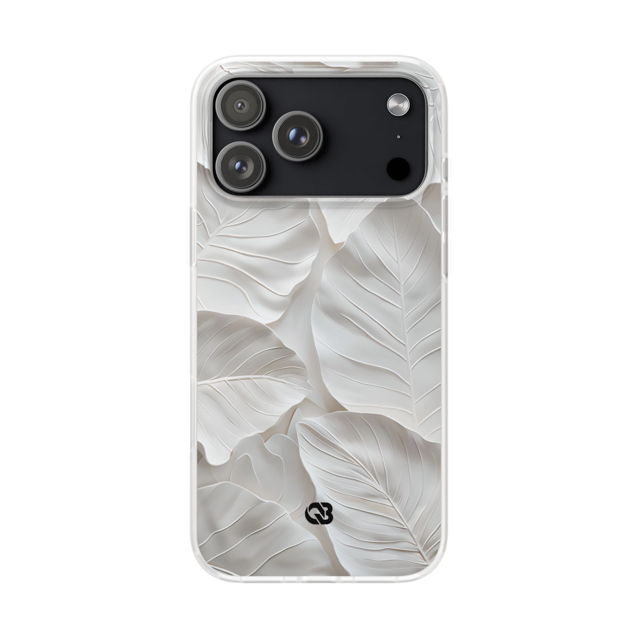 Sculpted Ivory Leaves · Soft Phone Case for iPhone