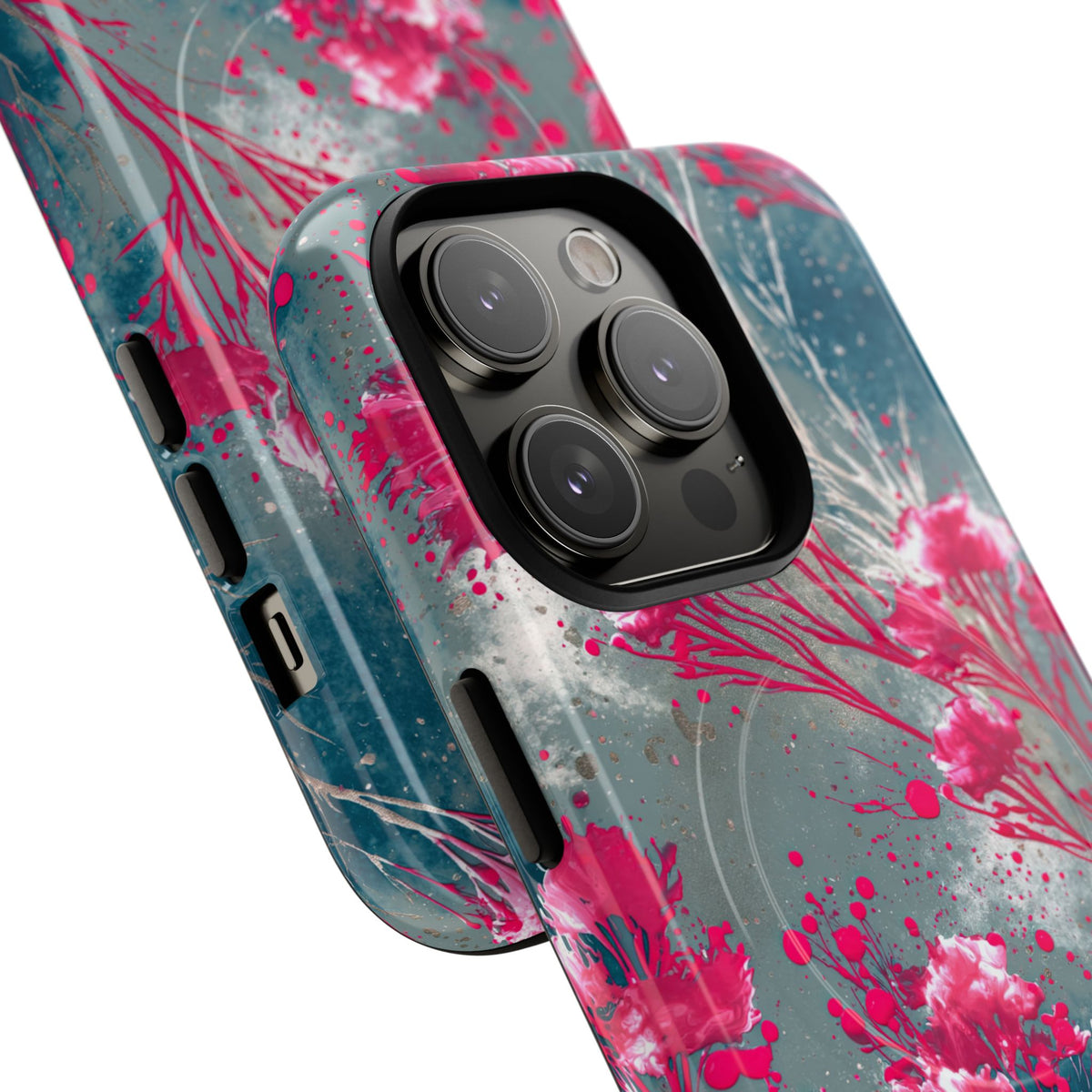 Cyber Blossom · Tough 2.0 Magnetic Phone Case for iPhone · Teal