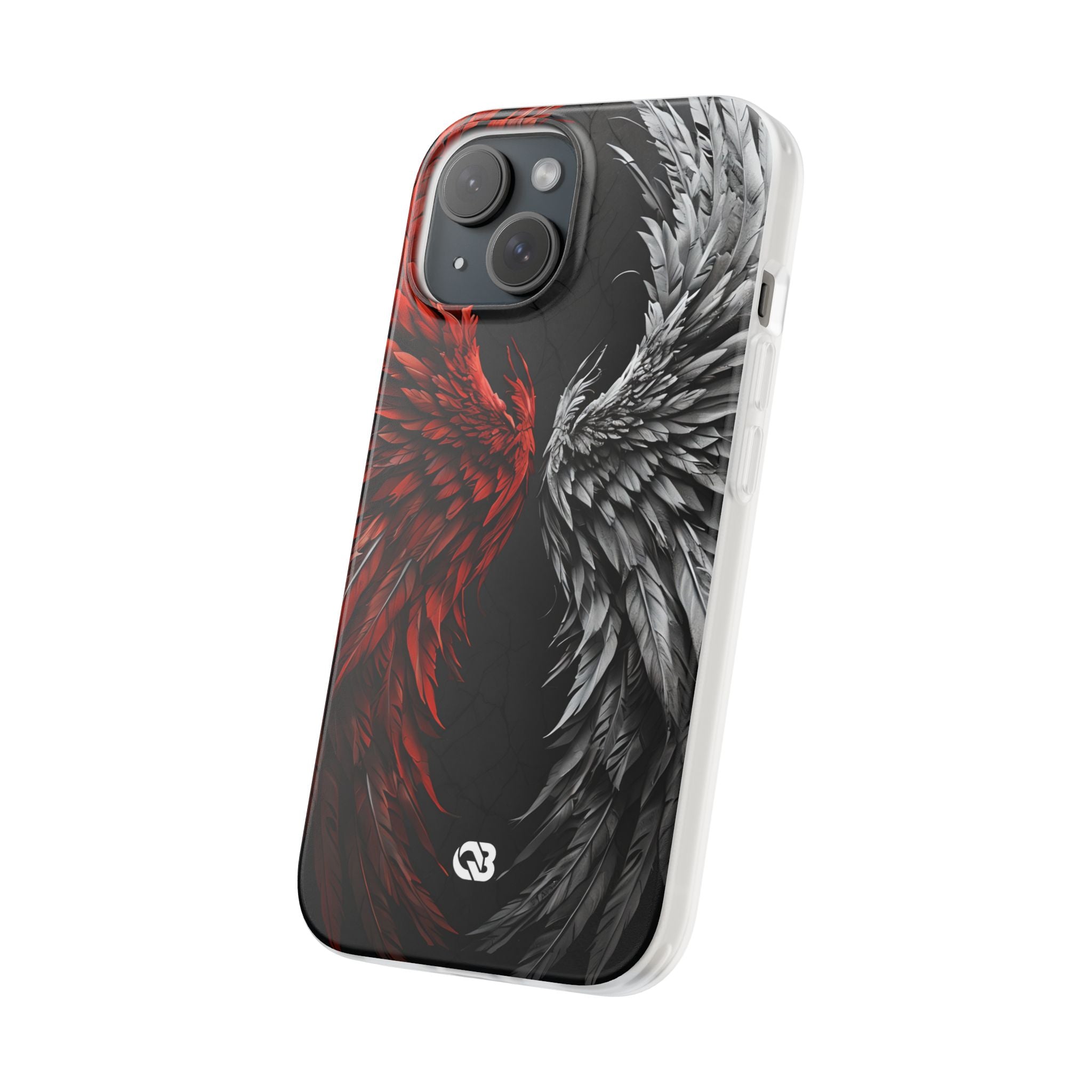 Split Crimson Wing · Soft Phone Case for iPhone