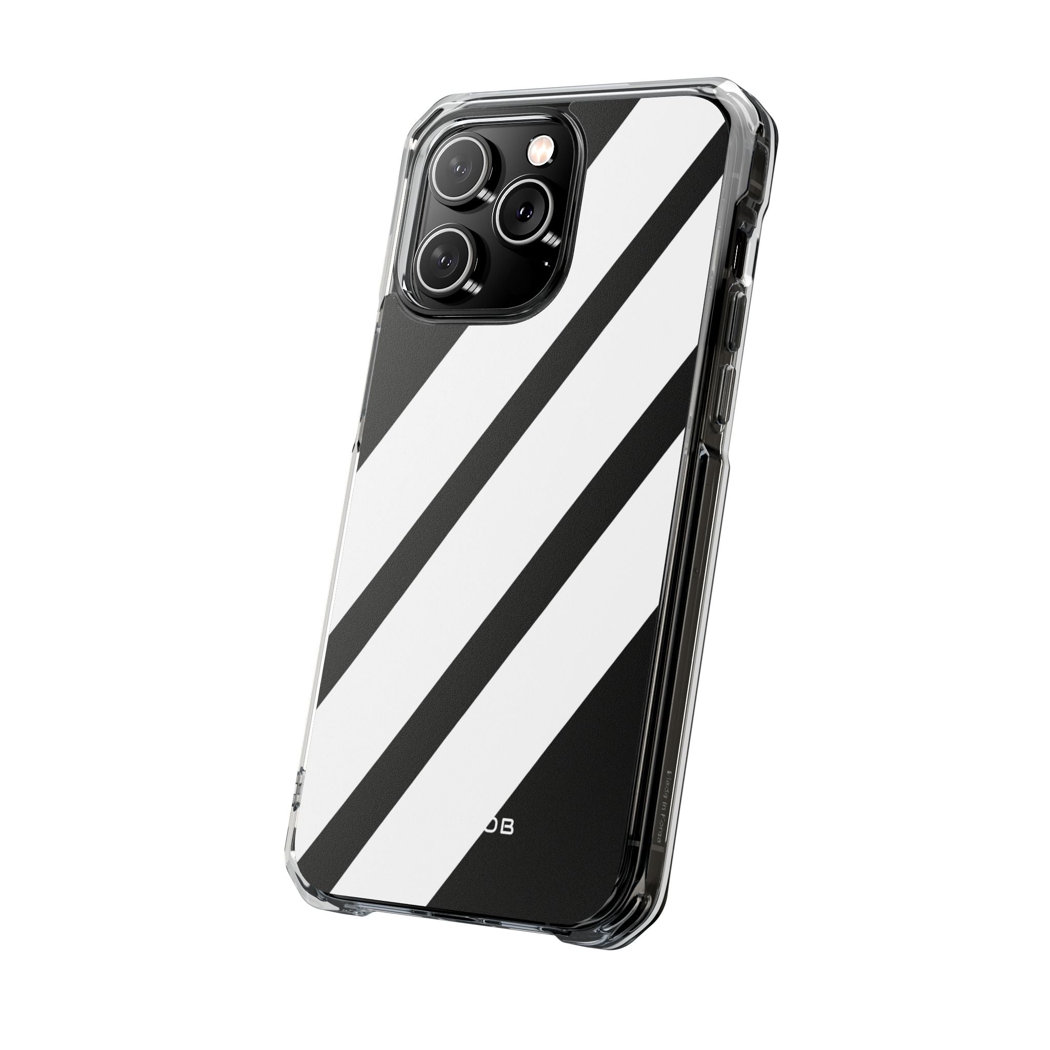 Diagonal Bands Noir iPhone 14 Pro Max Case - Impact