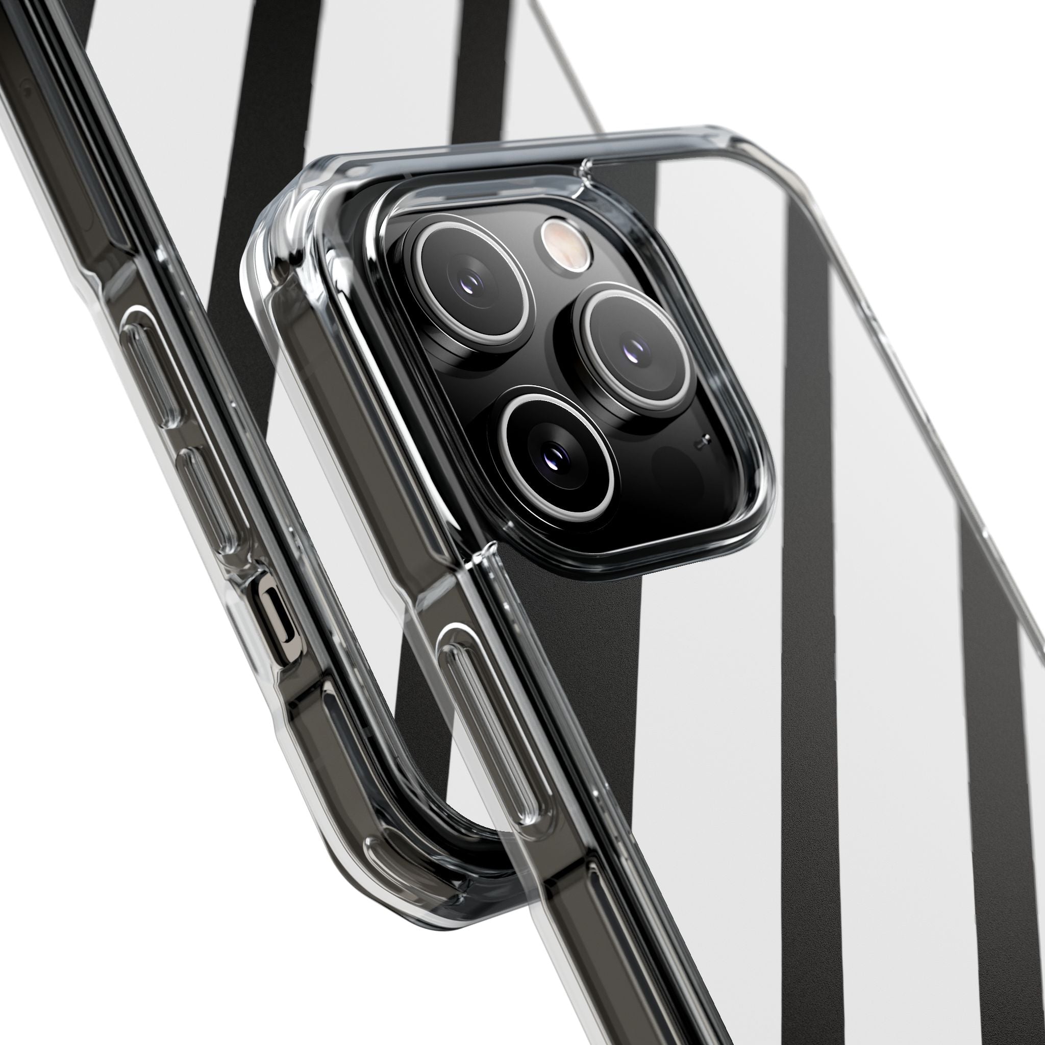 Diagonal Bands Noir iPhone 14 Pro Case - Impact