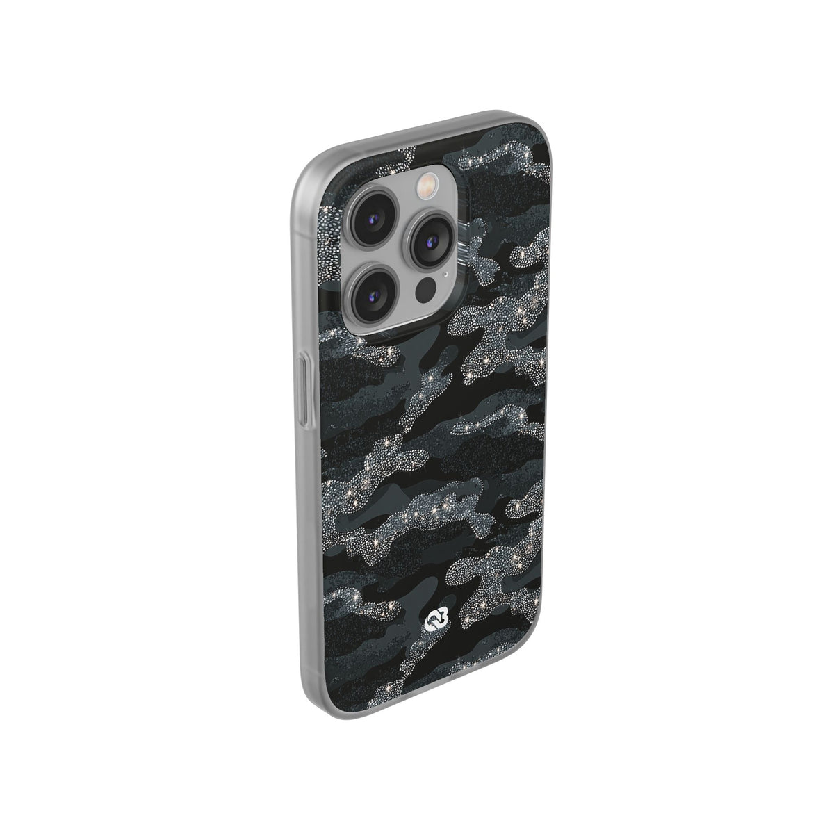 Glitter Shadow Camo · Lite Phone Case for iPhone · Black