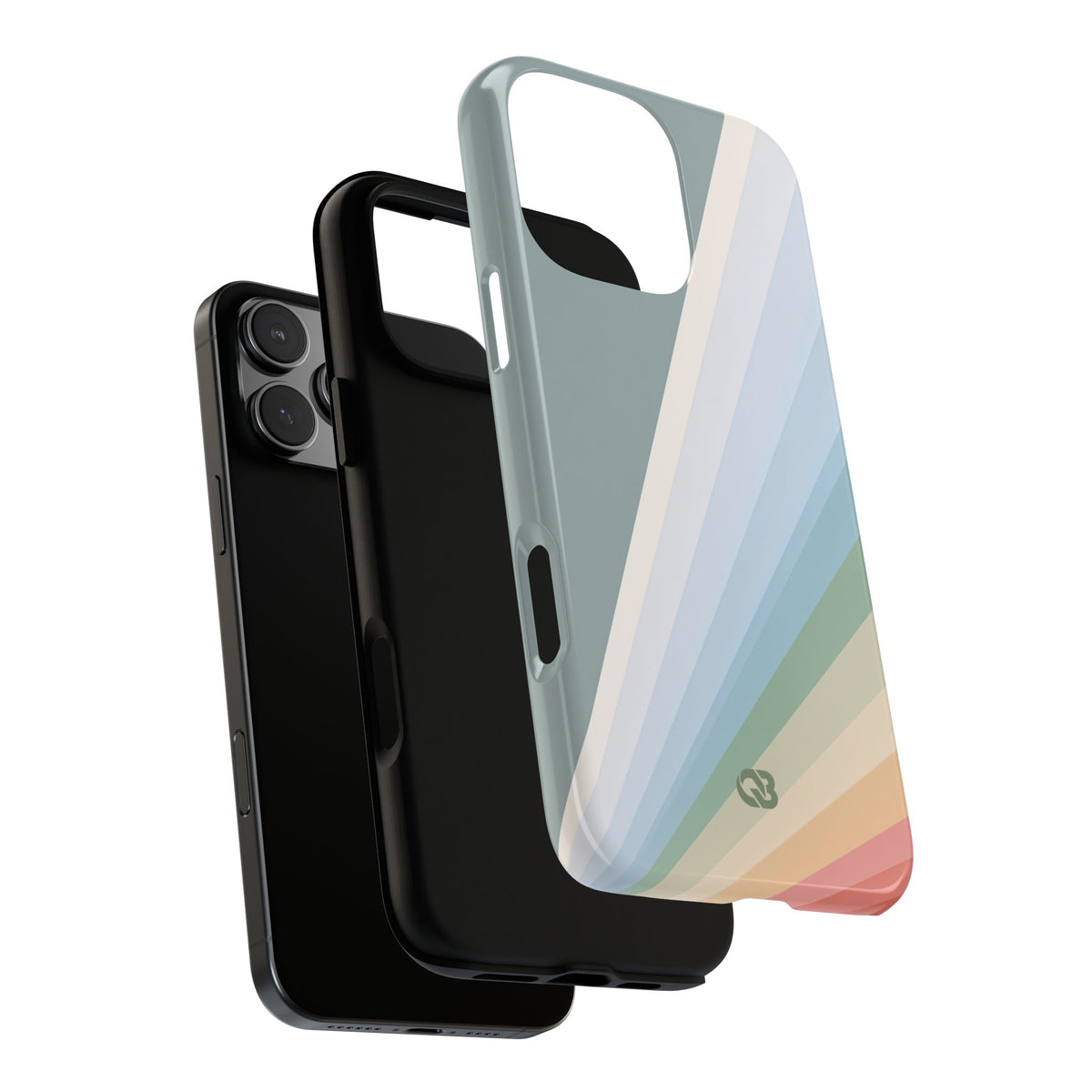Green Tough Phone Case for iPhone - Sage Prism Beam