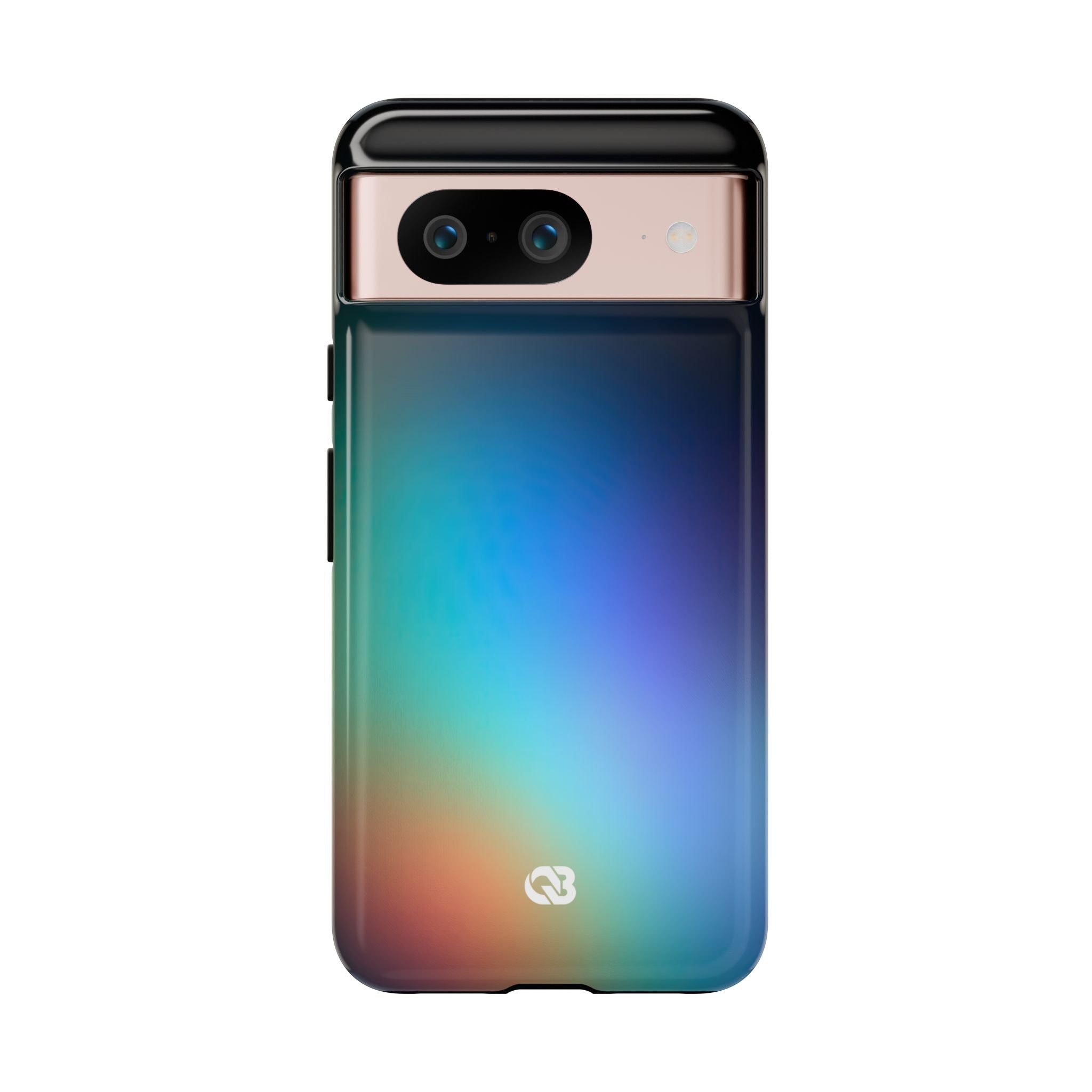 Black Tough Phone Case for Google Pixel - Electric Prism Grain