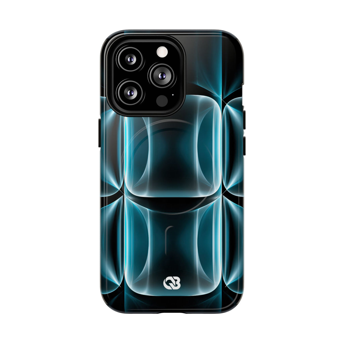 Translucent Cyber Grid · Tough 2.0 Magnetic Phone Case for iPhone · Teal