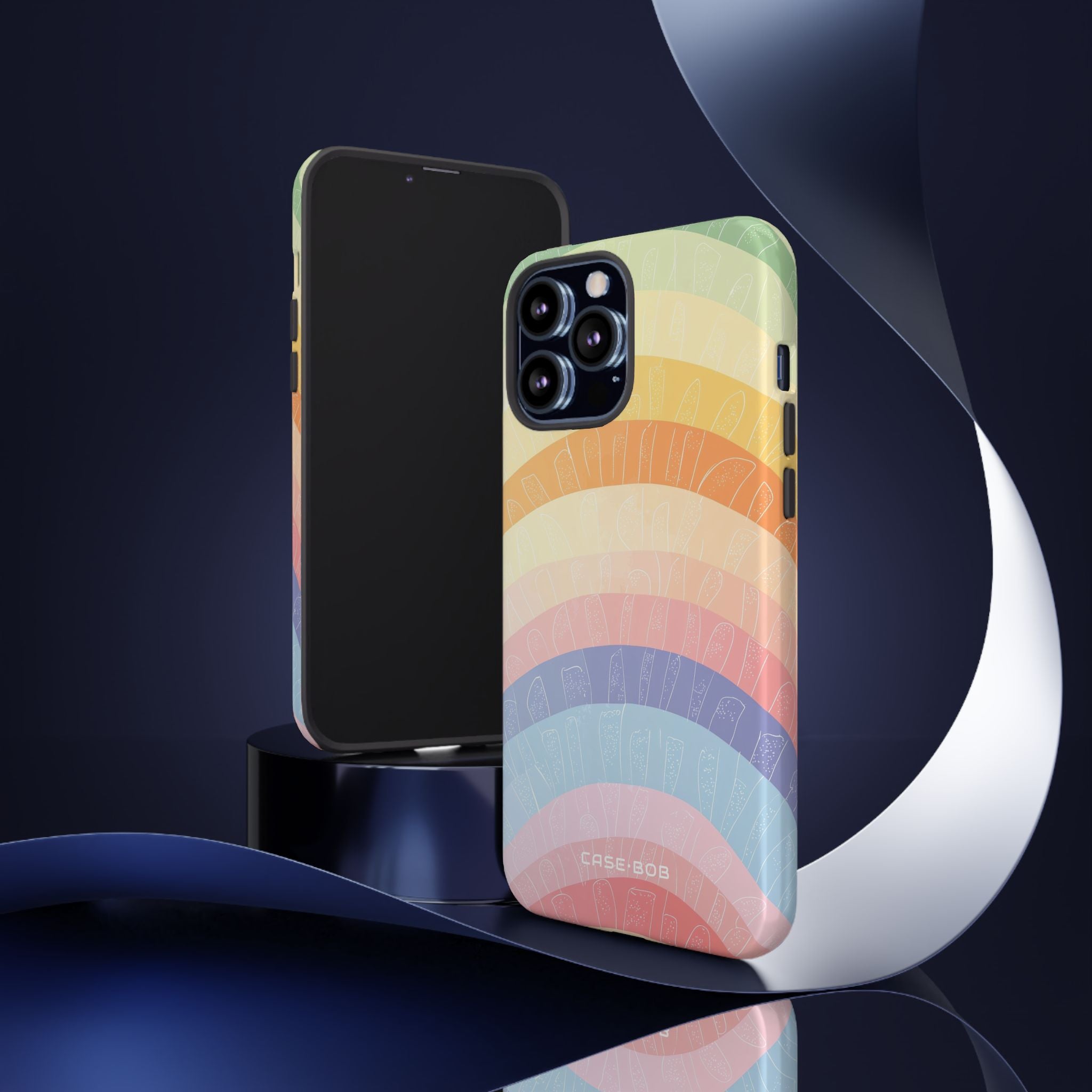 Pastell Regenbogen Bänder iPhone 13 Pro Max Case - Tough