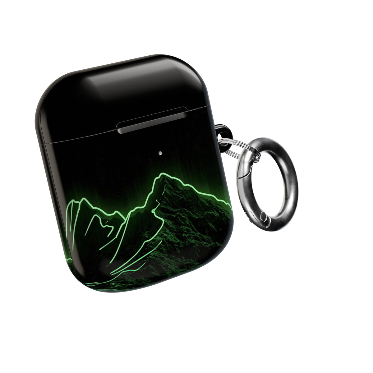 Nordic Mountain Contour · Hard Case for AirPods & AirPods Pro · Black