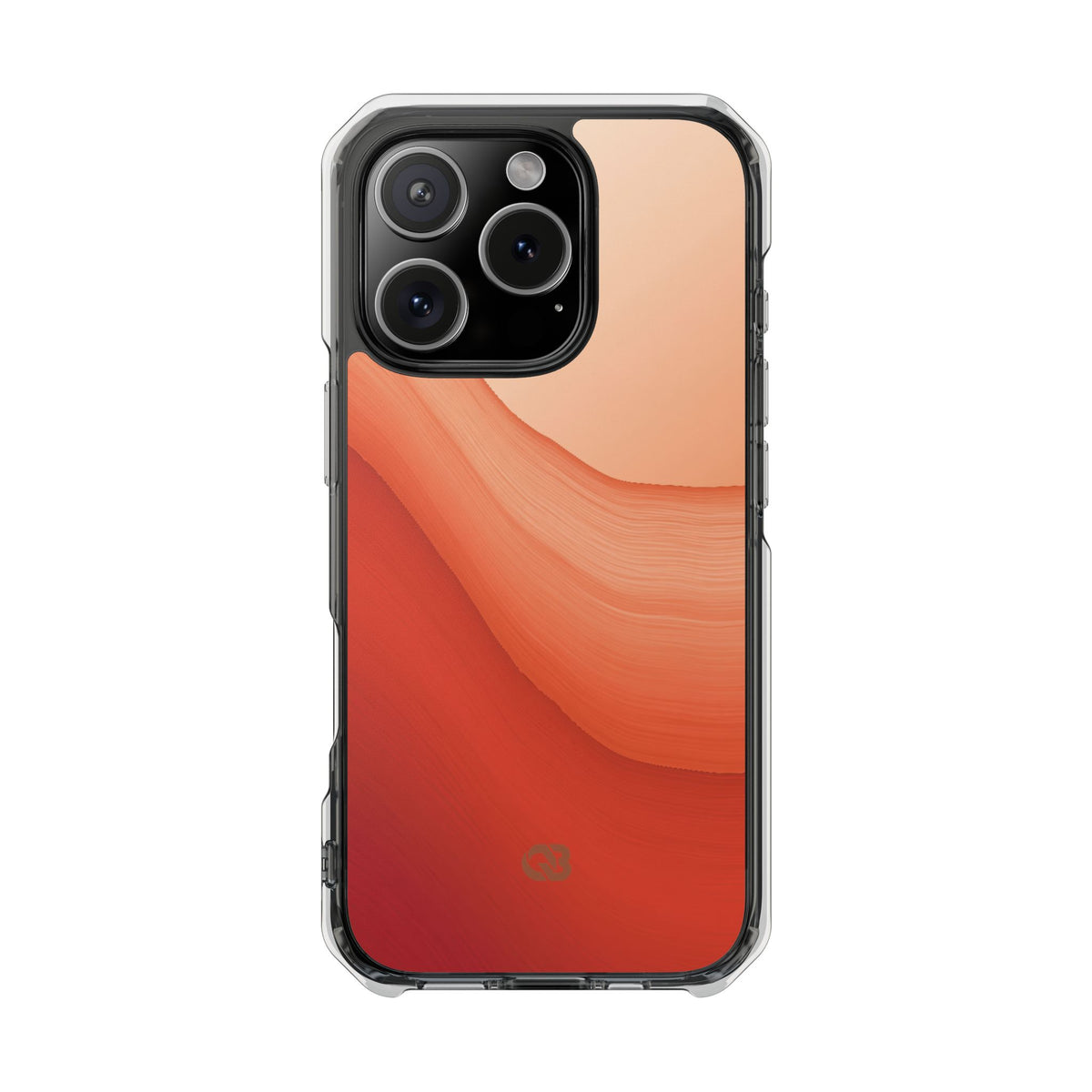 Terracotta Flow · Clear Impact Magnetic Phone Case for iPhone · Orange