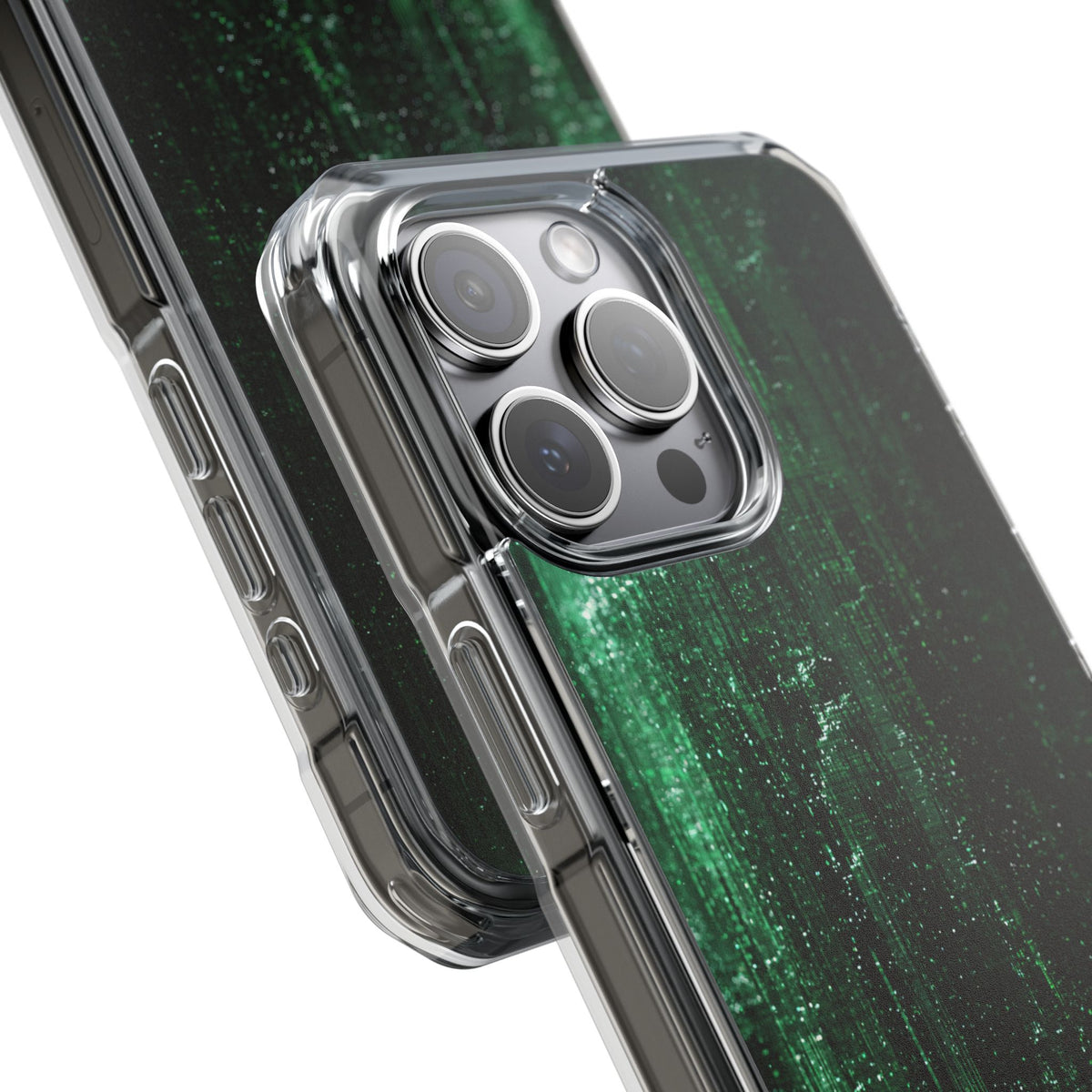 Emerald Void · Clear Impact Magnetic Phone Case for iPhone · Green