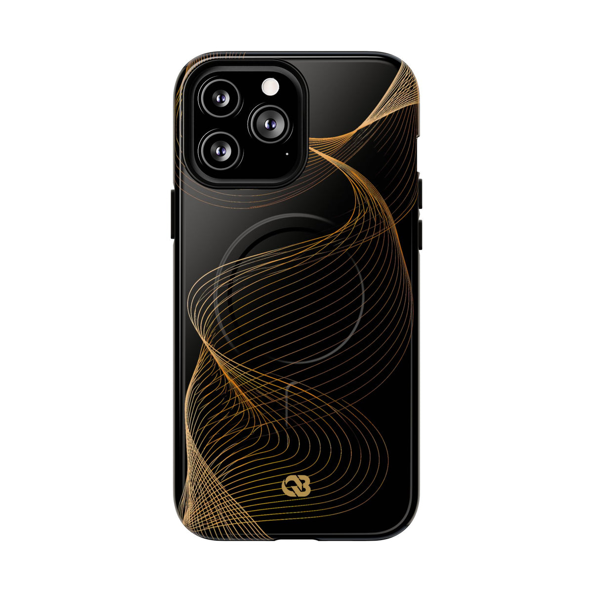 Golden Contour Flow · Tough 2.0 Magnetic Phone Case for iPhone · Black