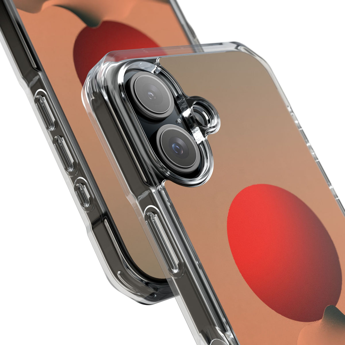 Crimson Sol Ridge · Clear Impact Magnetic Phone Case for iPhone · Red