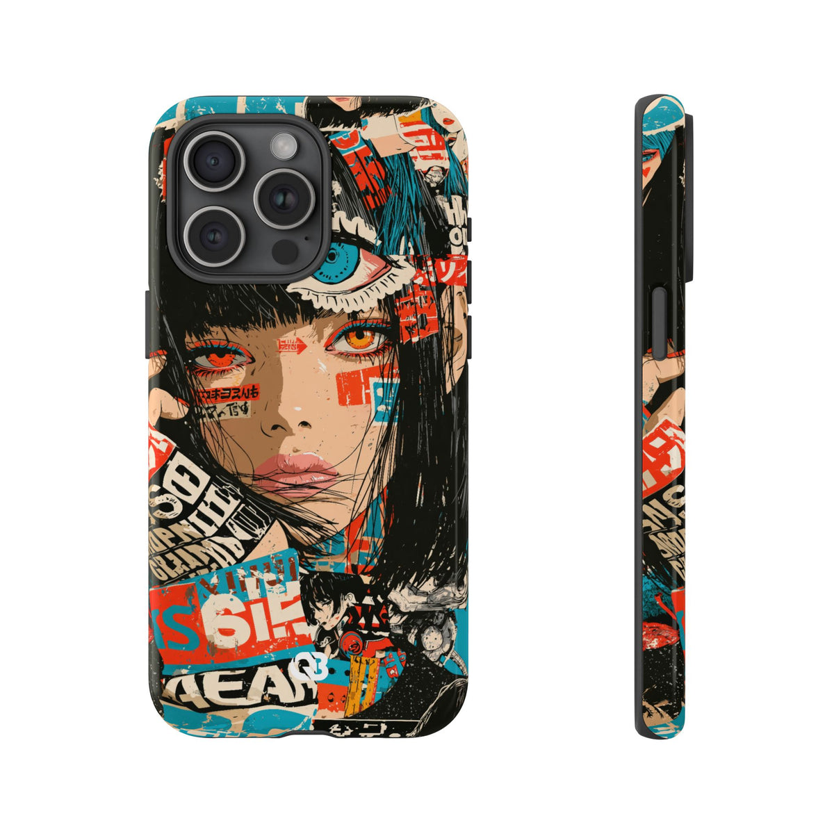 Shibuya Street Collage · Tough Phone Case for iPhone · Red