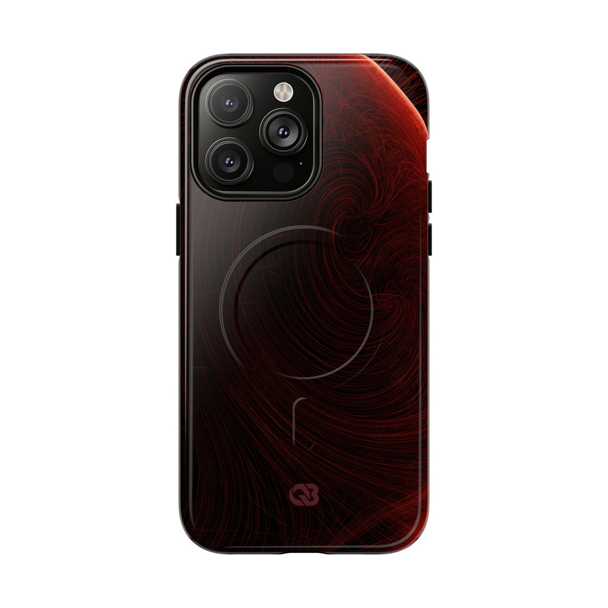 Red Tough 2.0 Magsafe Phone Case for iPhone - Crimson Flare Flux